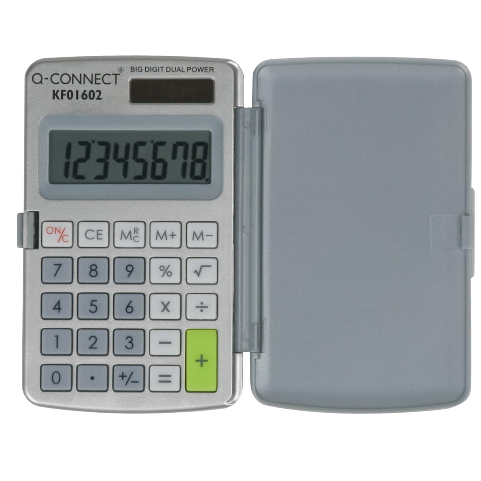 Q-Connect 8-Digit Pocket Calculator Extra Large Display 99 x 58 x 6 mm KF01602