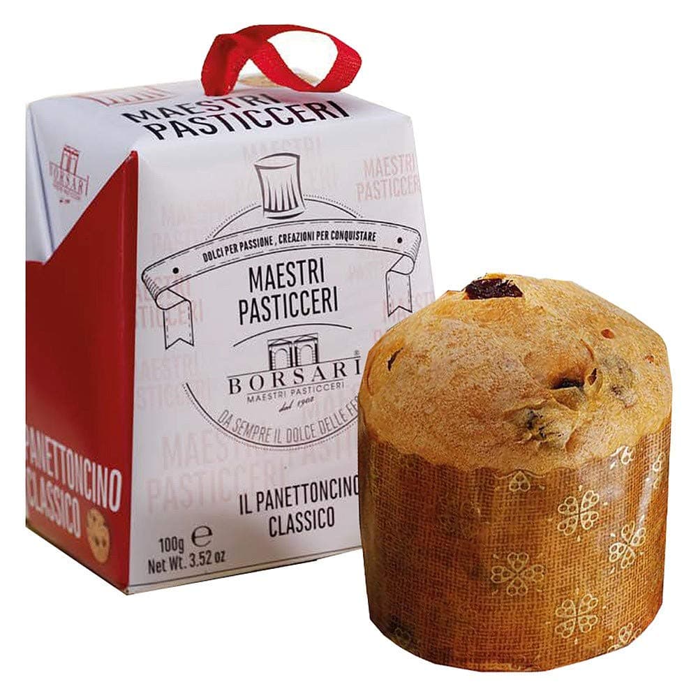 Borsari: " Panettoncino Classico " Panettone set of 4 Panettone Classic Style 100g each (3,52oz) [ Italian Import ]
