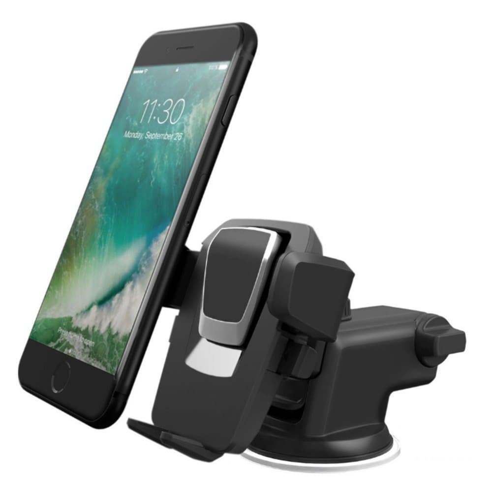 higadget™Adjustable Twist Smart Telescopic Universal Mobile Stand Premium Mobile Phone Car Mount Holder, 360° Rotable Holder