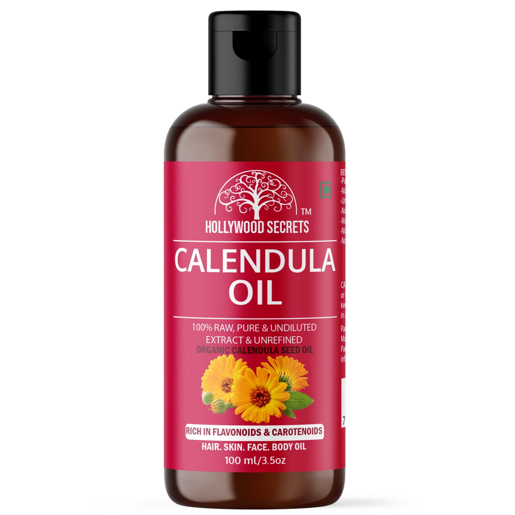Organic Pure Calendula Oil Calendula officinalis Skin Scalp Infections 100 ml