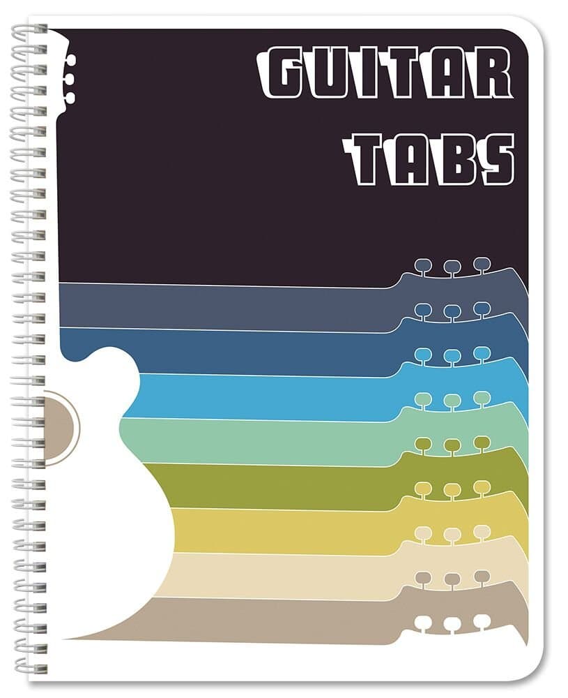 BookFactory Guitar Tablature Notebook/Guitar Music Tabs Journal - 120 Pages, Wire-O, 8 1/2 x 11 Tablature Format (Made in USA)