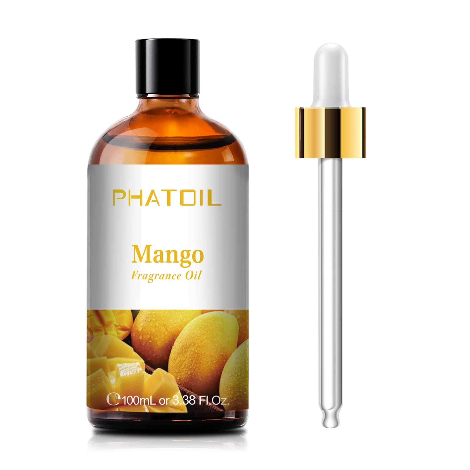 PHATOIL 3.38FL.OZ Mango Fragrance Oils for Aromatherapy, Essential Oils for Diffusers for Home, Perfect for Diffuser, Yoga, Skin Care, DIY Candle and Soap Making - 100ml