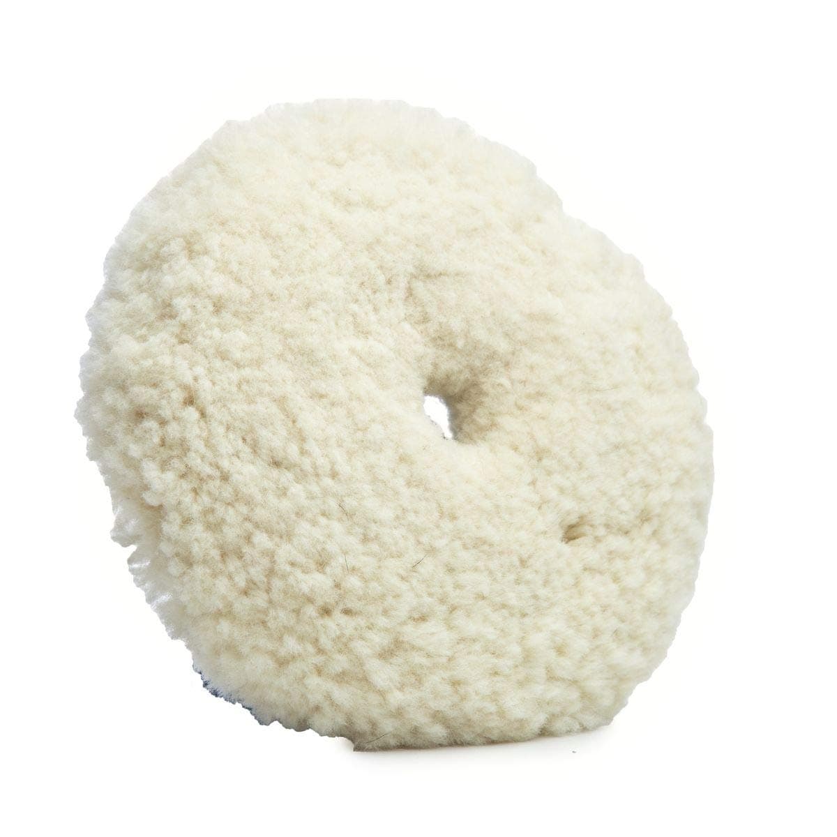 Lake Country 6.5” Twisted Wool Cutting Pad – 1-Pack – Curved Edge, 4-Ply 100% Wool, 1” Pile – Hook & Loop – Fits 6” Backing Plate