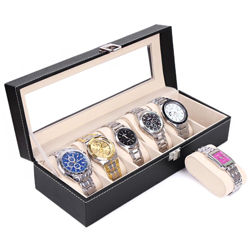 Watch case Watch box for 6 watches Watch casket from the brand MyBeautyworld24