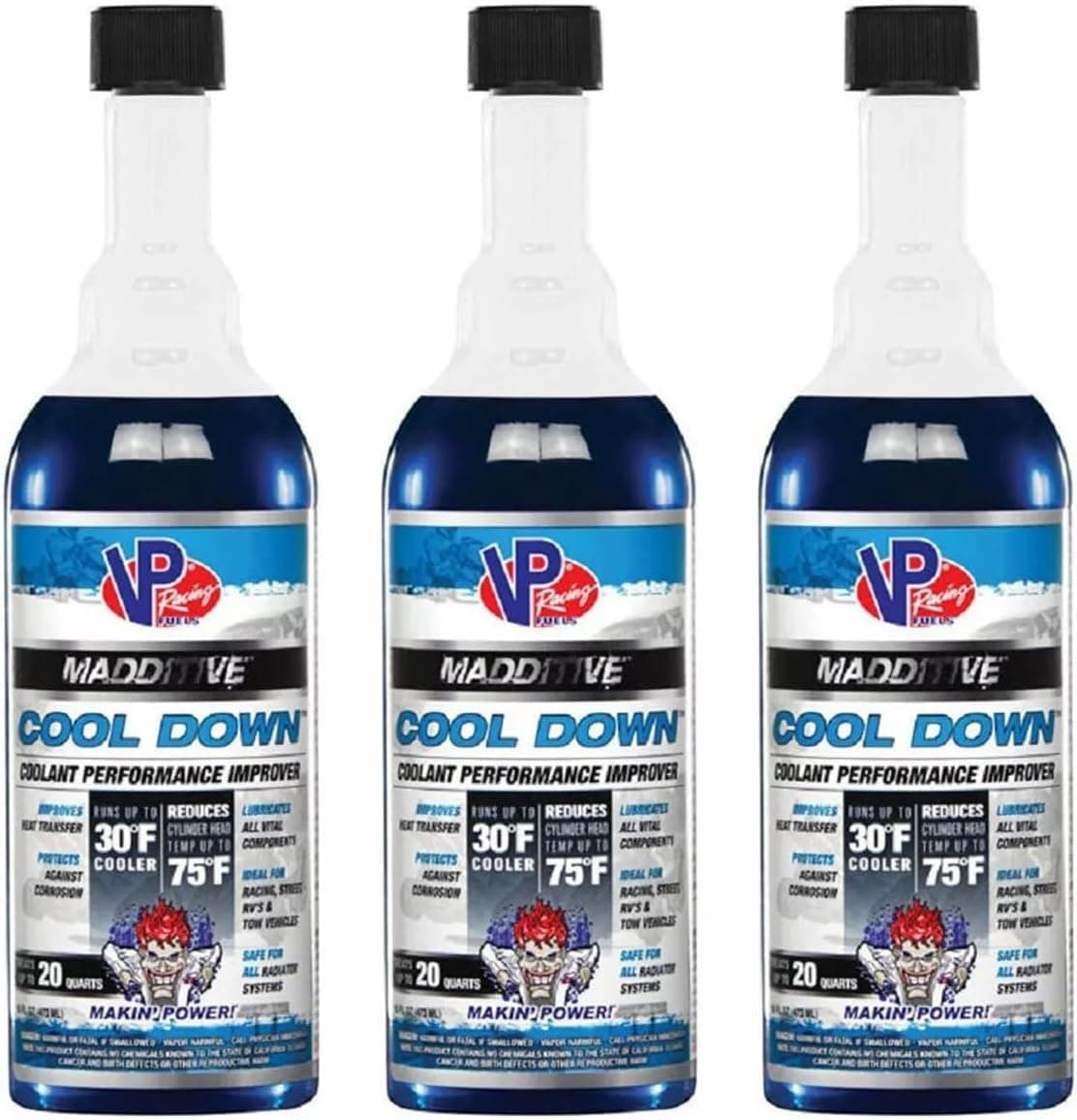 VP Racing Fuels 2085 Cool Down Coolant Performance Improver, 16 Ounces (3 Pack)