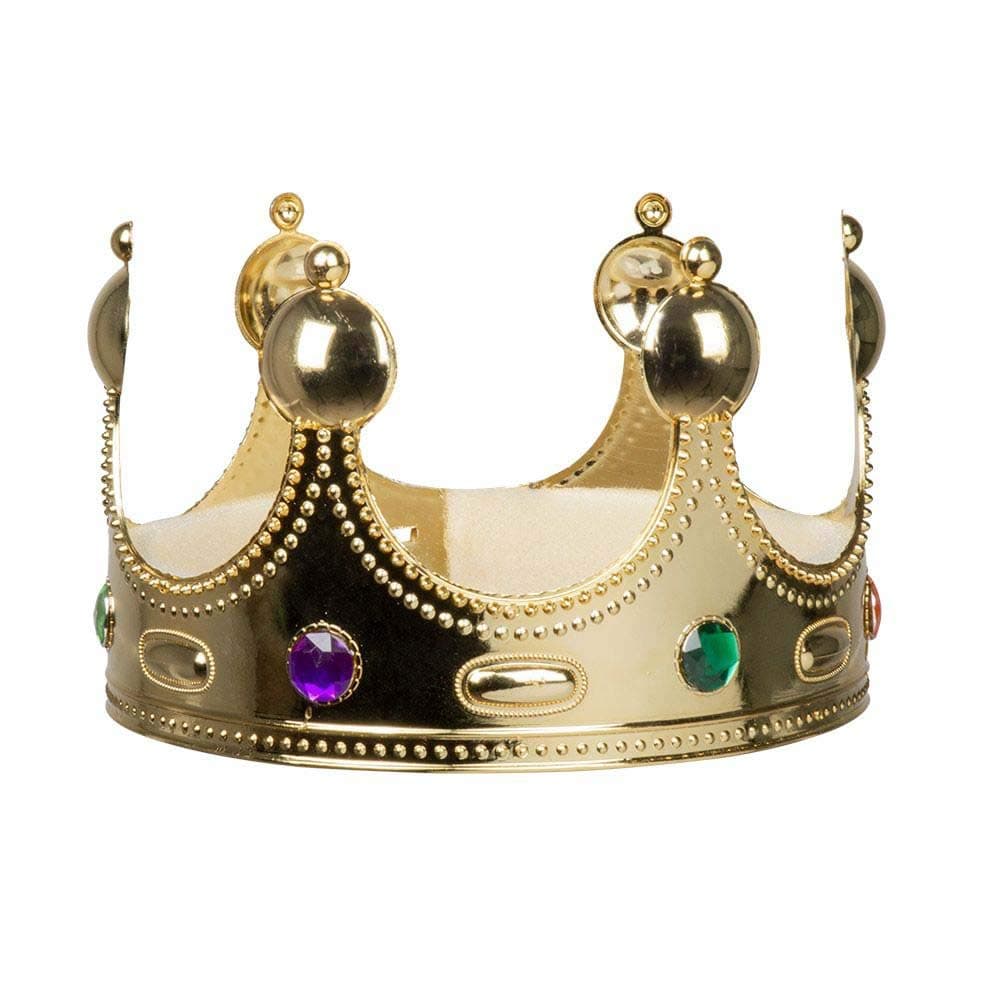 Boland Children's Kings Crown, Gold, Royal Fancy Dress Accessory, Crown For Kids, Boys, Girls, Coronation, World Book Day, Nativity, One Size
