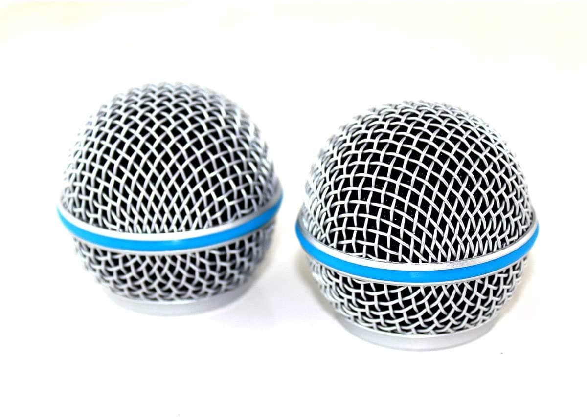 YaizK Weymic Replacement Blue Steel Mesh Microphone Grill Head for Shure Sm58 Wireless Microphone and Wired Mics, Beta 58 a Shure Sv100 Wireless Mics Pgx24/slx24/sm58