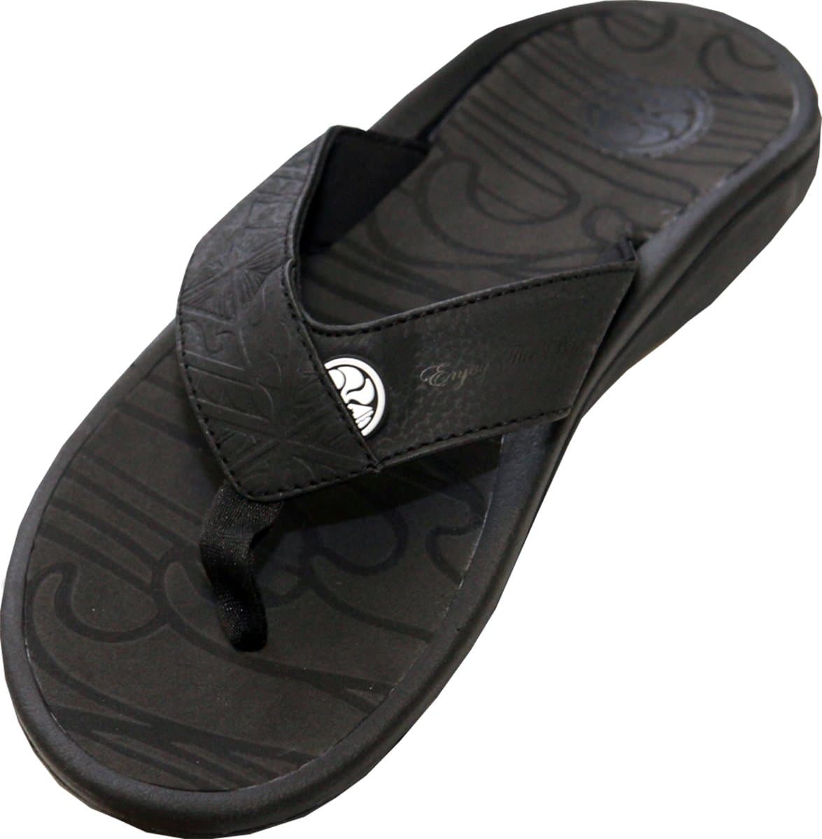 Mens Kapena Flip Flops (9, Black)