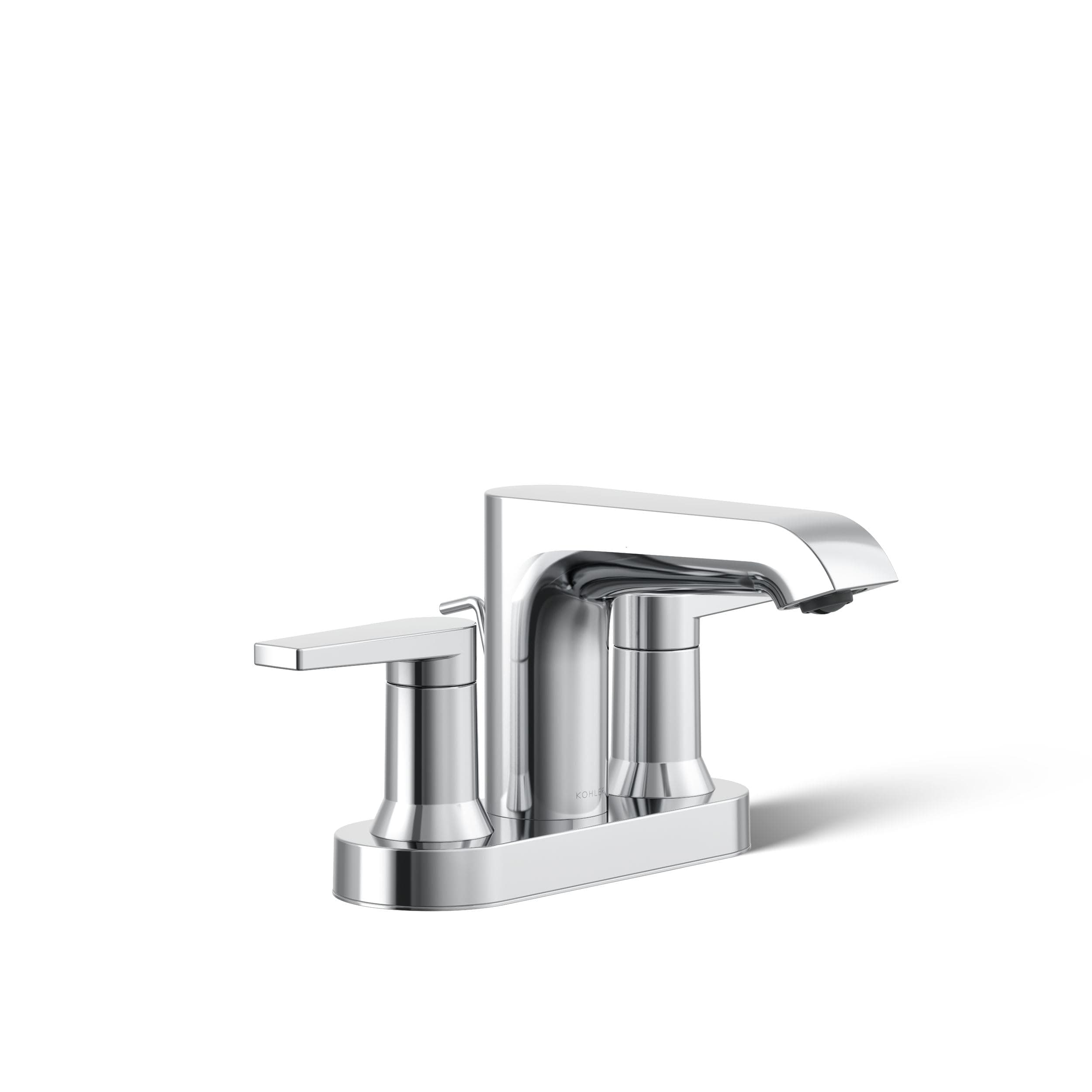 KOHLER K-97094-4-CP Hint Centerset Bathroom Sink Faucet, 1.2 GPM, Minimalist Design, Corrosion Resistant, Polished Chrome