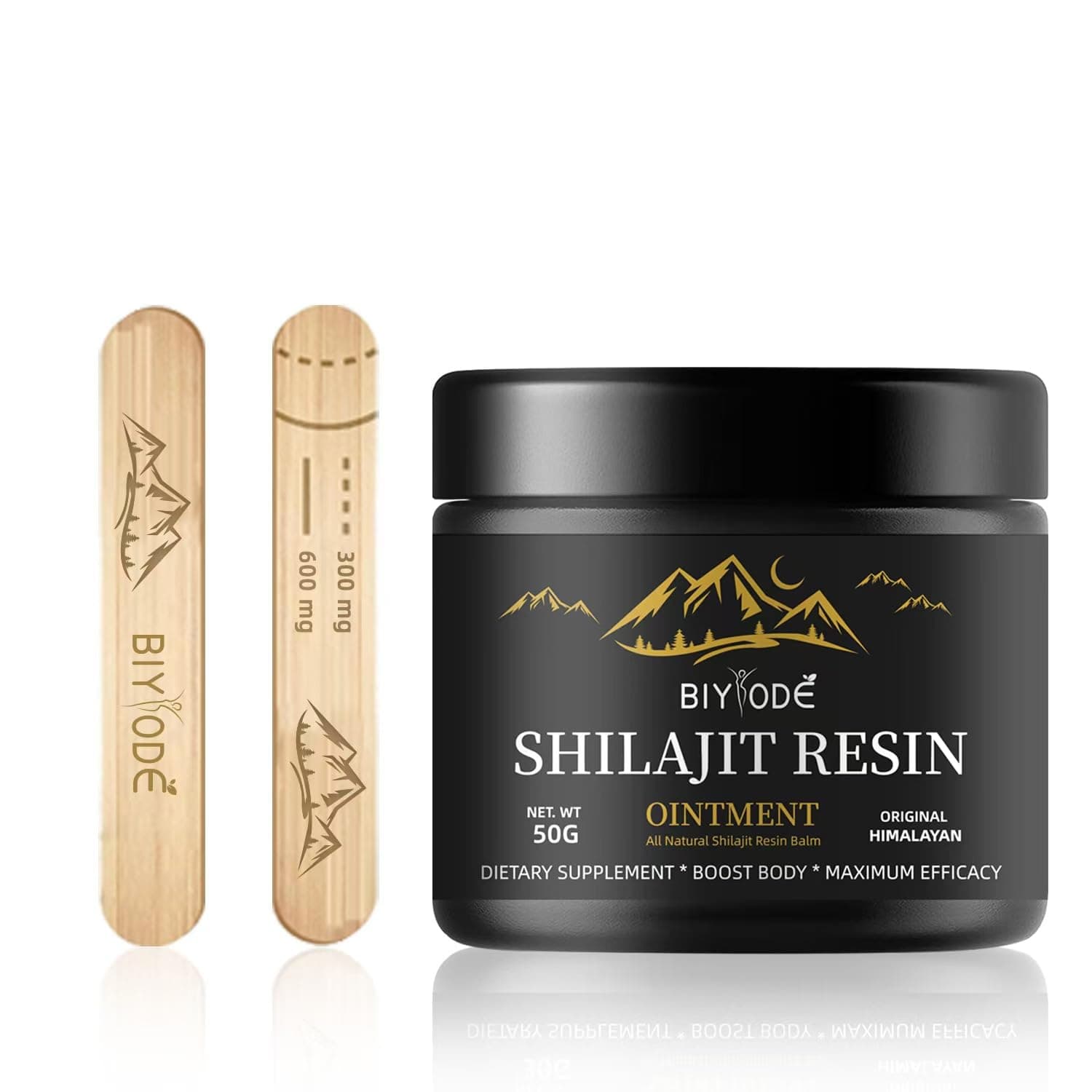 600mg Maximum Potency Natural Organic Shilajit Resin with 85+ Trace Minerals & Fulvic Acid for Energy,50g/1.76oz 100% Pure