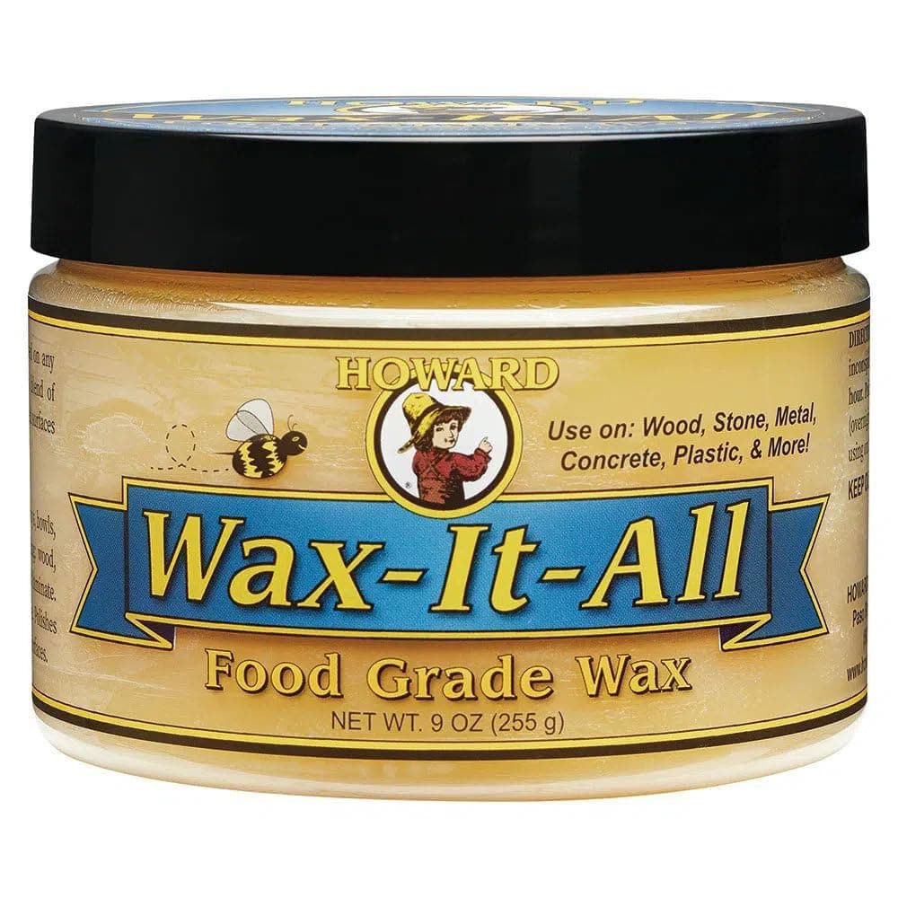 Howard Multi Purpose Wax Polish with Beeswax and Carnauba for Wood Furniture, Stone Countertops, Metal Surfaces, Cleans, Conditions & Protects 255ml
