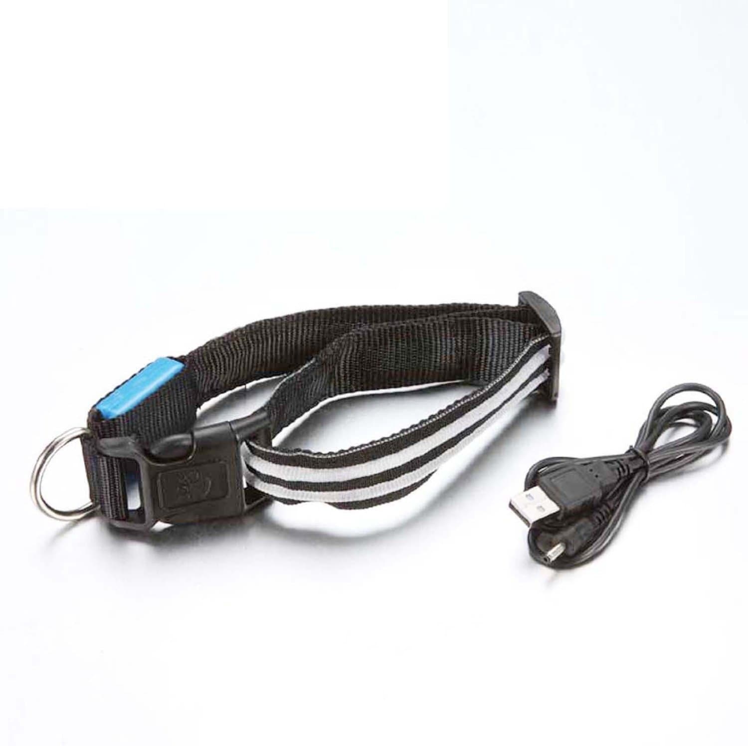 Good Boys,Pet leather cord collar, LED flash,Allows you to go walk the dog at night