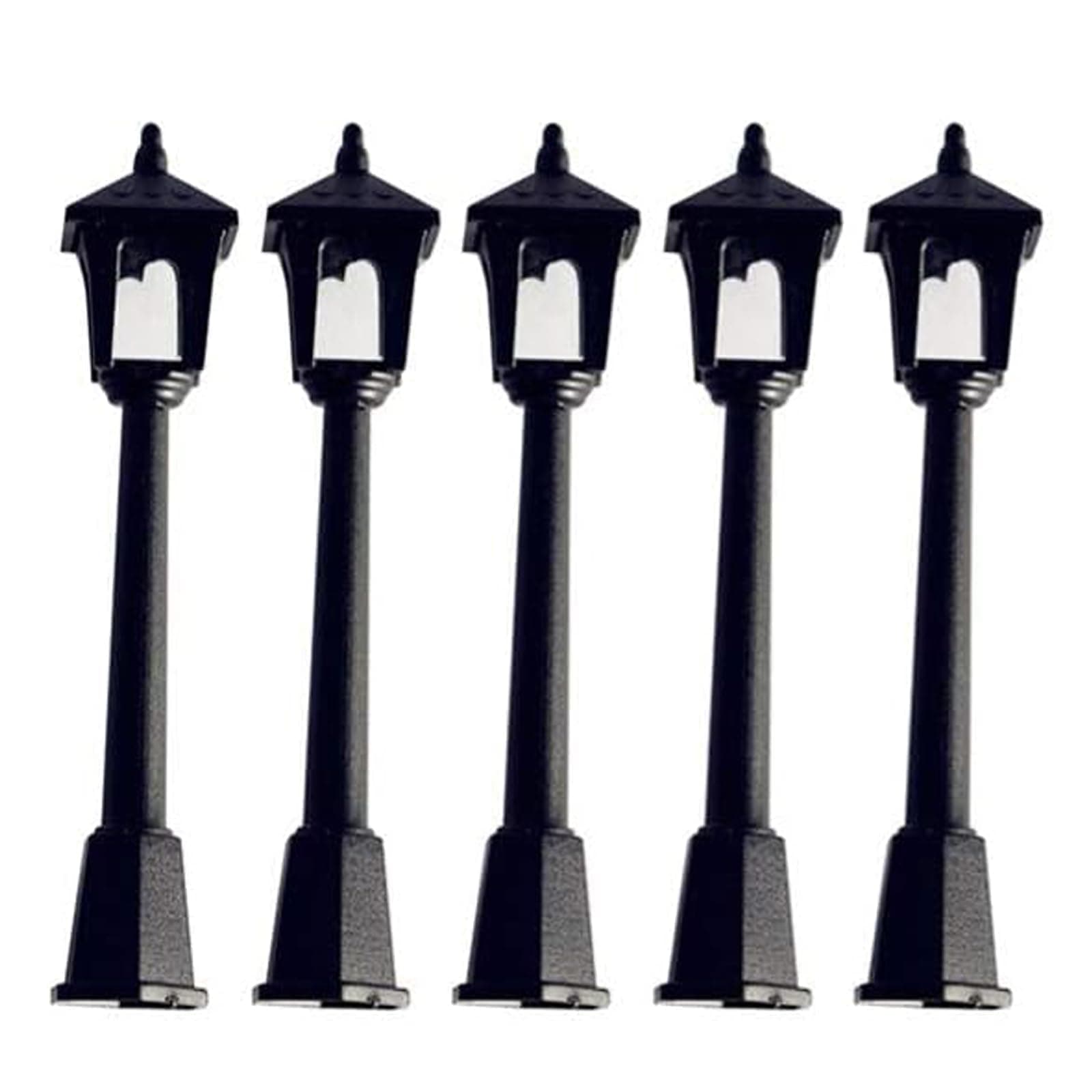 5pcs Dollhouse Miniature Street Lights, Mini Street Lamps Dollhouse Model Streetlights Train Lamp Post Lights Pathway Lantern Post Fairy Garden Miniature Garden Accessories