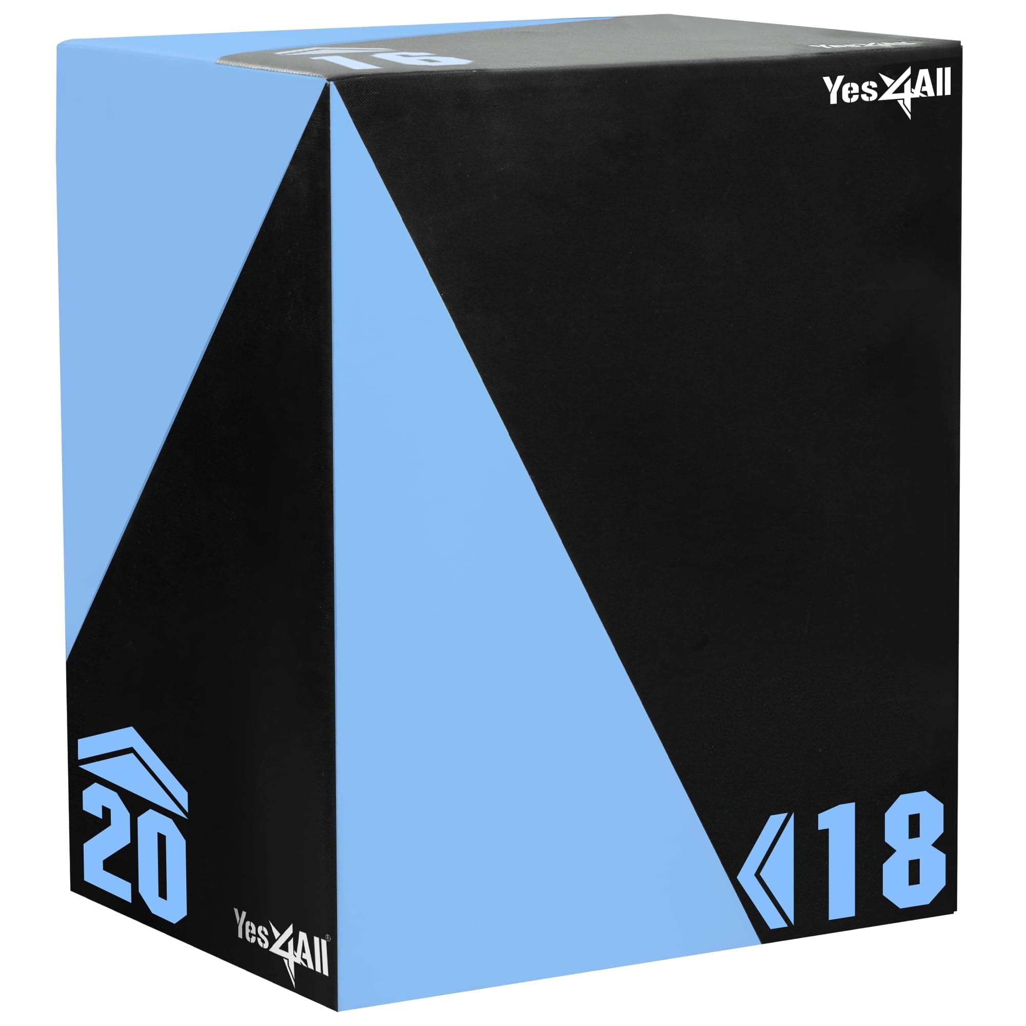 3 in 1 Foam Plyometric Jump Box for Training & Conditioning - Plyo Jump Box for Fitness Workout Exercise