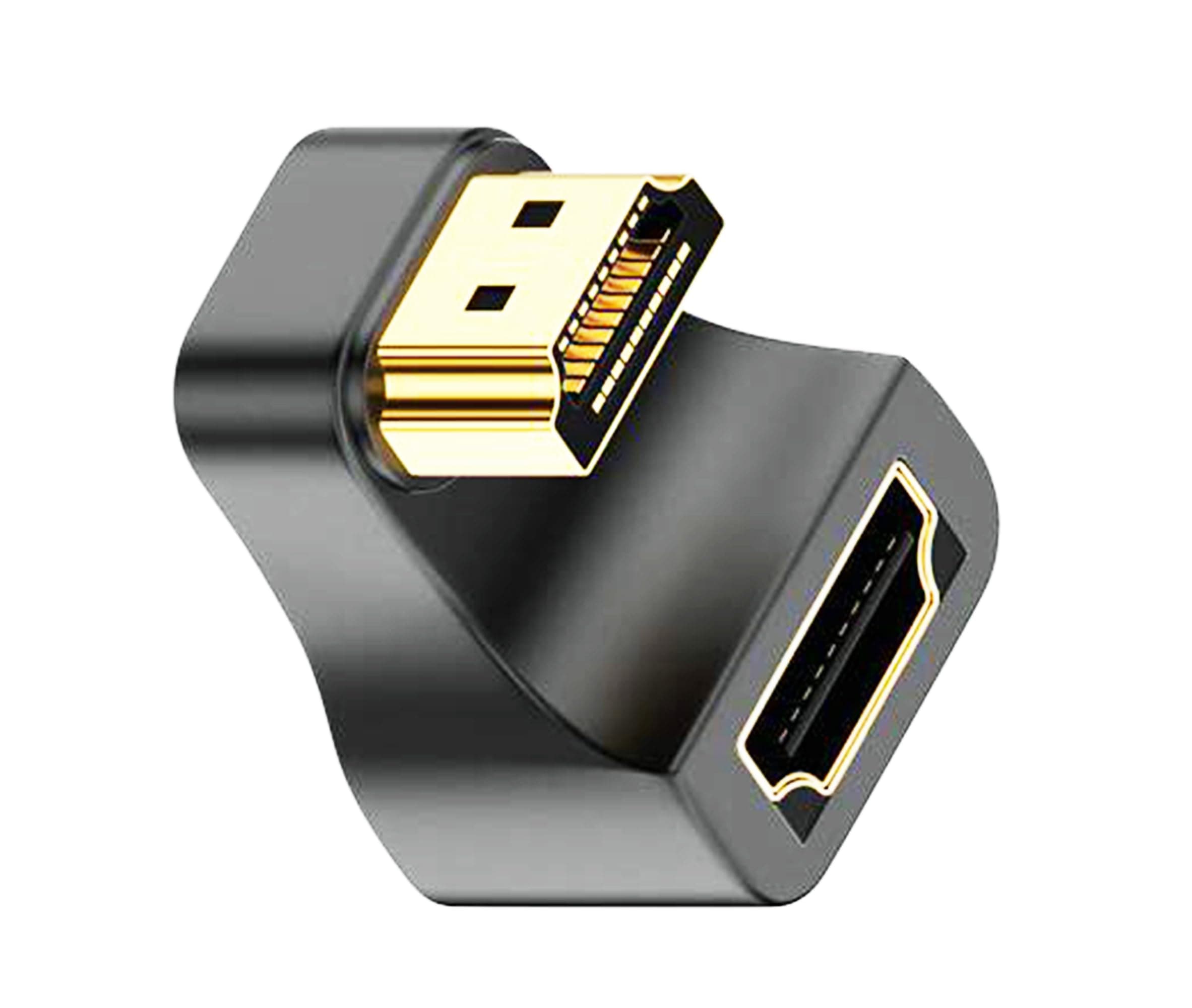 SHANFEILUU Shape HDMI 2.1 Adapter Male to Female Standard HDMI Type A Adapter UHD 3D 8K@60Hz 180 Degree Up Angle for Laptop Projector TV PC