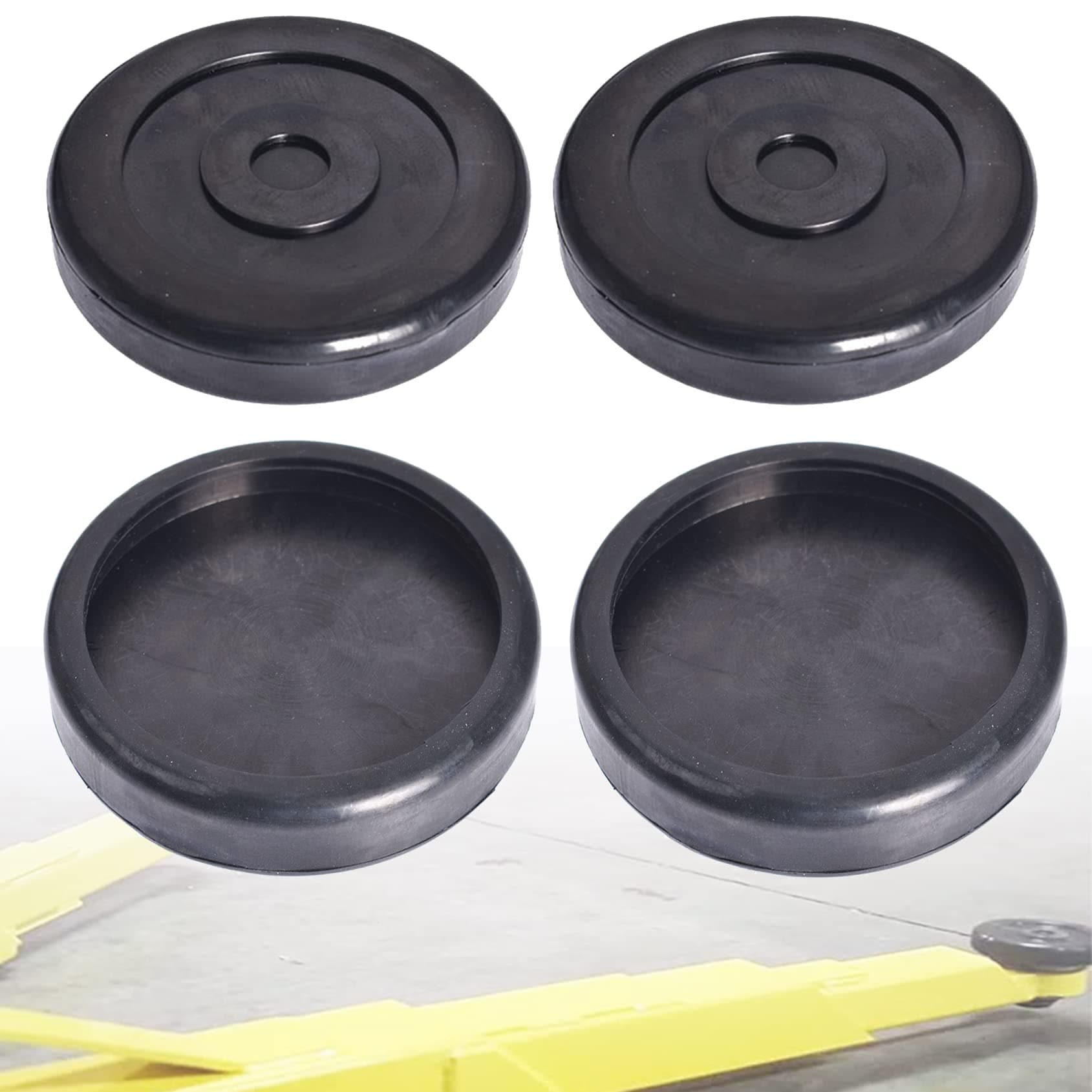5715017 4-Pack Round Rubber Arm Padss Hoist Rubber Pads Lift Rubber Pad Replacement for BendPak Lift or Dannmar Lift