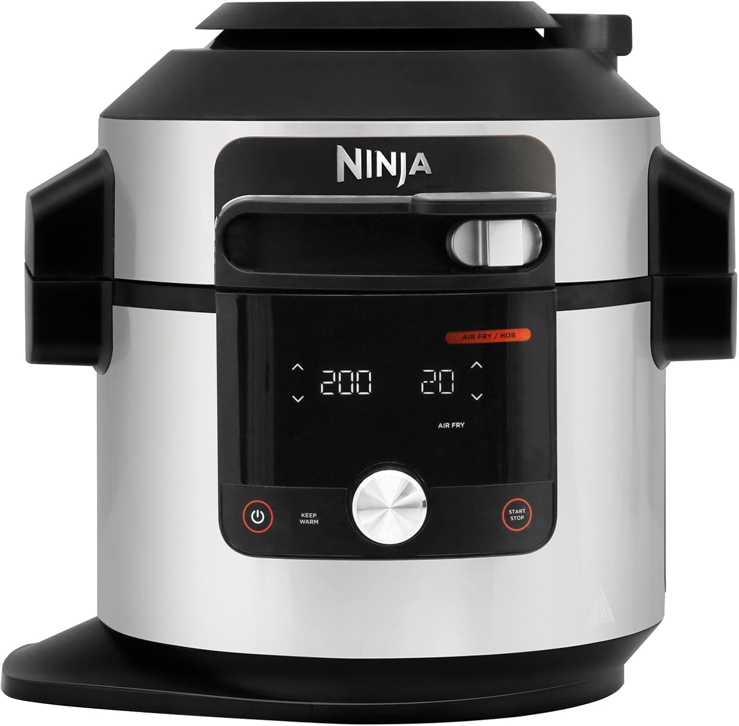 Ninja Foodi MAX 15-in-1 SmartLid Multi-Cooker with Smart Cook System, 7.5L, Recipe Guide included, Black/Silver, OL750ME, 2 Years Warranty