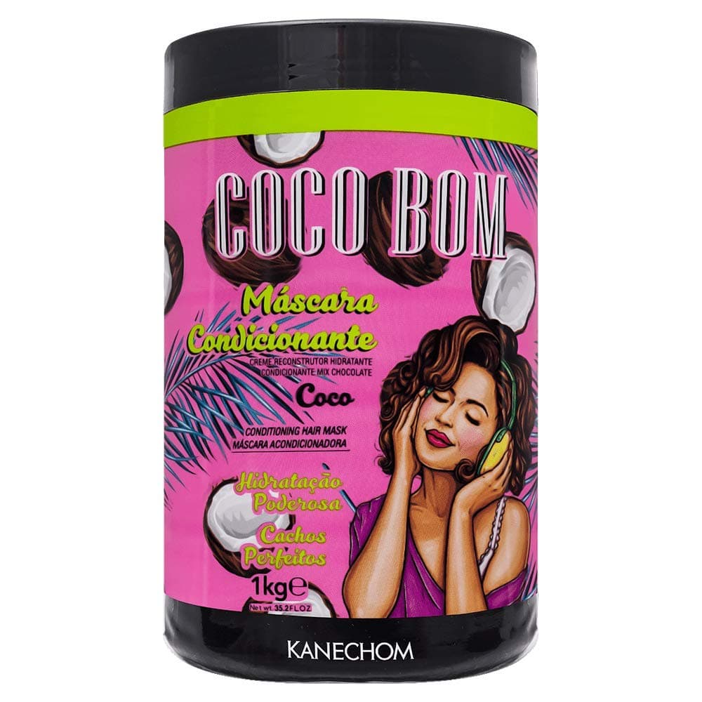 kanechomLinha Tendencias - Mascara Hidratante Coco Bom 1 Kg - (Trends Collection - Fine Coconut Moisturizing THC Mask Net 35.27 Oz)