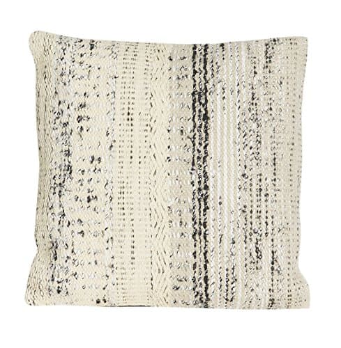 Flamant Aster 20" X 20" Accent Pillow, Beige & Black