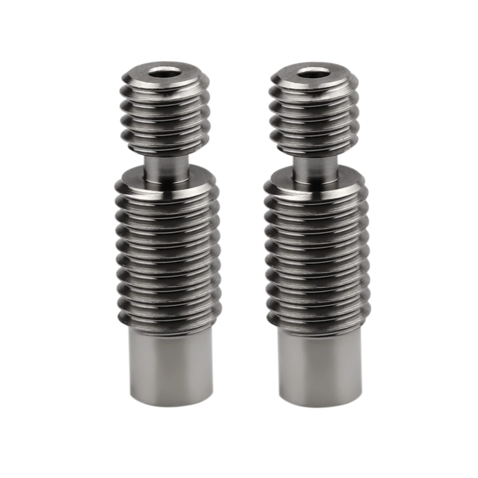 Pack of 2pcs 3D Printer Super Smooth Titanium Alloy Heat Break All Metal Thermal Barrel Feeding Tube Heatbreak Throat for 1.75MM V6 HOTEND and Titan Aero Extruder use