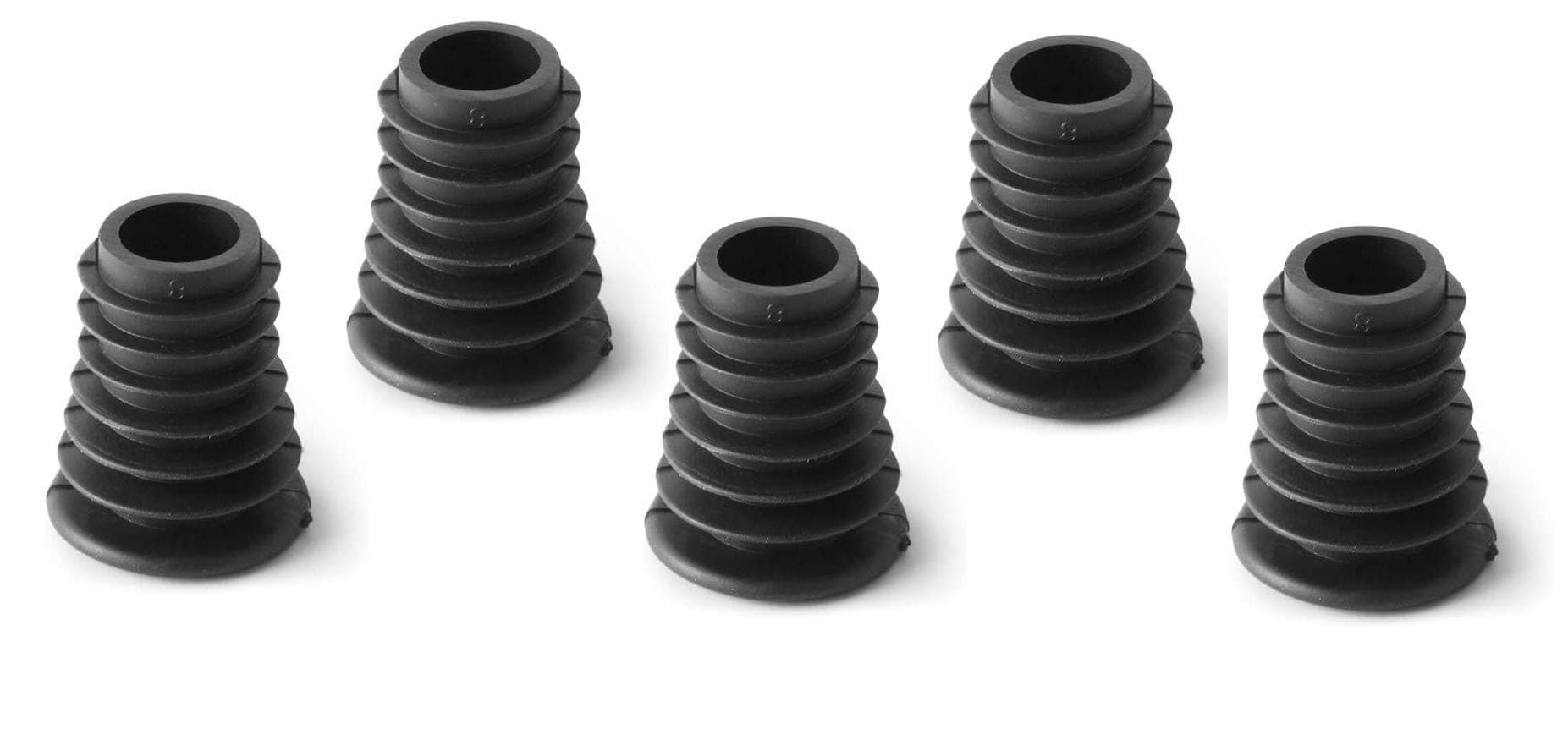 bar@drinkstuff Ribbed Rubber Corks 1ltr - Set of 5 | Optic Measure Corks, Spirit Measure Corks, Pub Measure Corks, Spirit Dispenser Corks