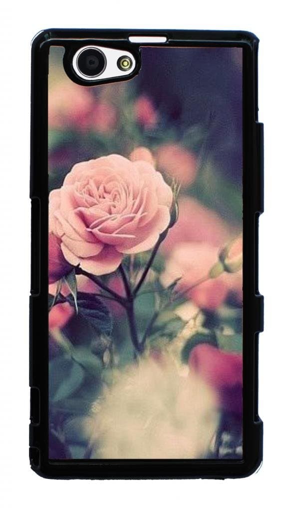 Hard Case for Sony D5503,Xperia Z1 Compact, M51w,Xperia Z1 mini(Rose Red Pink Flower)