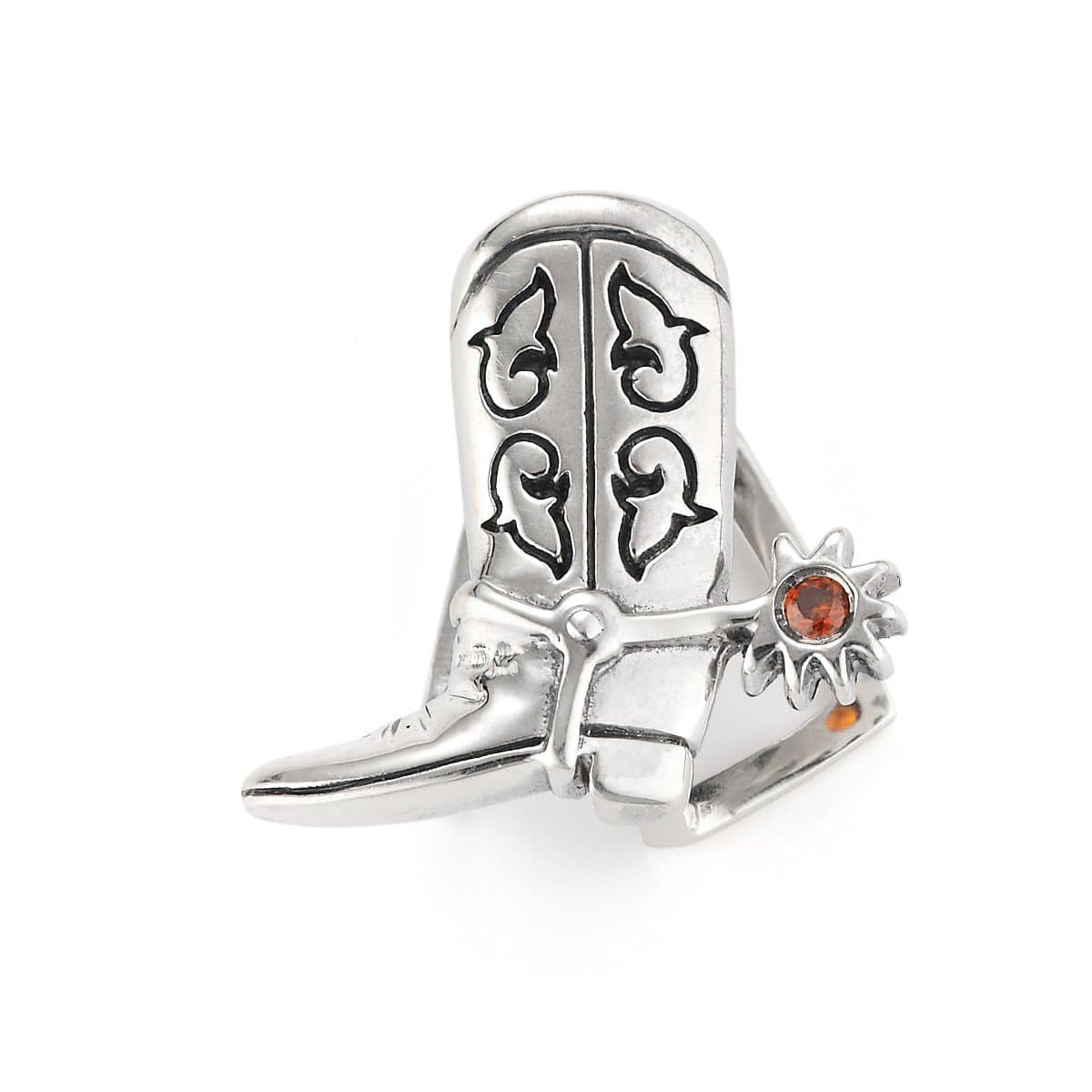 Lori Bonn Boot Scootin' Boogie Red Cubic Zirconia Sterling Silver Bonn Bon Slide Charm