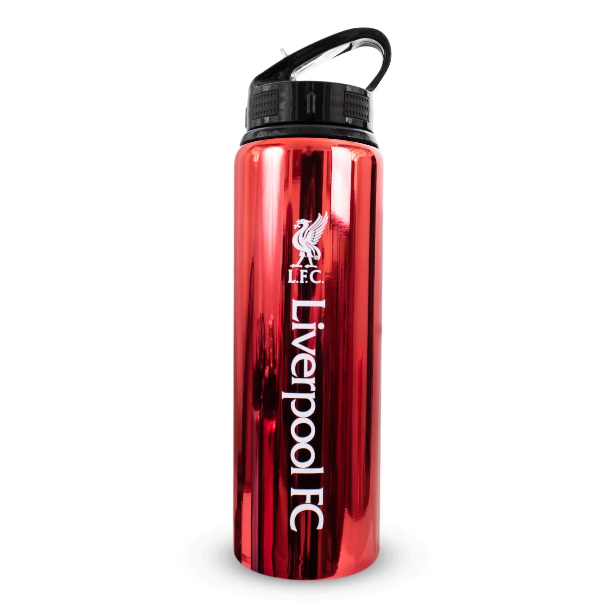Hy-Pro Officially Licensed Liverpool F.C 750ml Aluminium UV Bottle | Integrated Folding Straw, Neochrome Finish, Leakproof, Lightweight, BPA Free