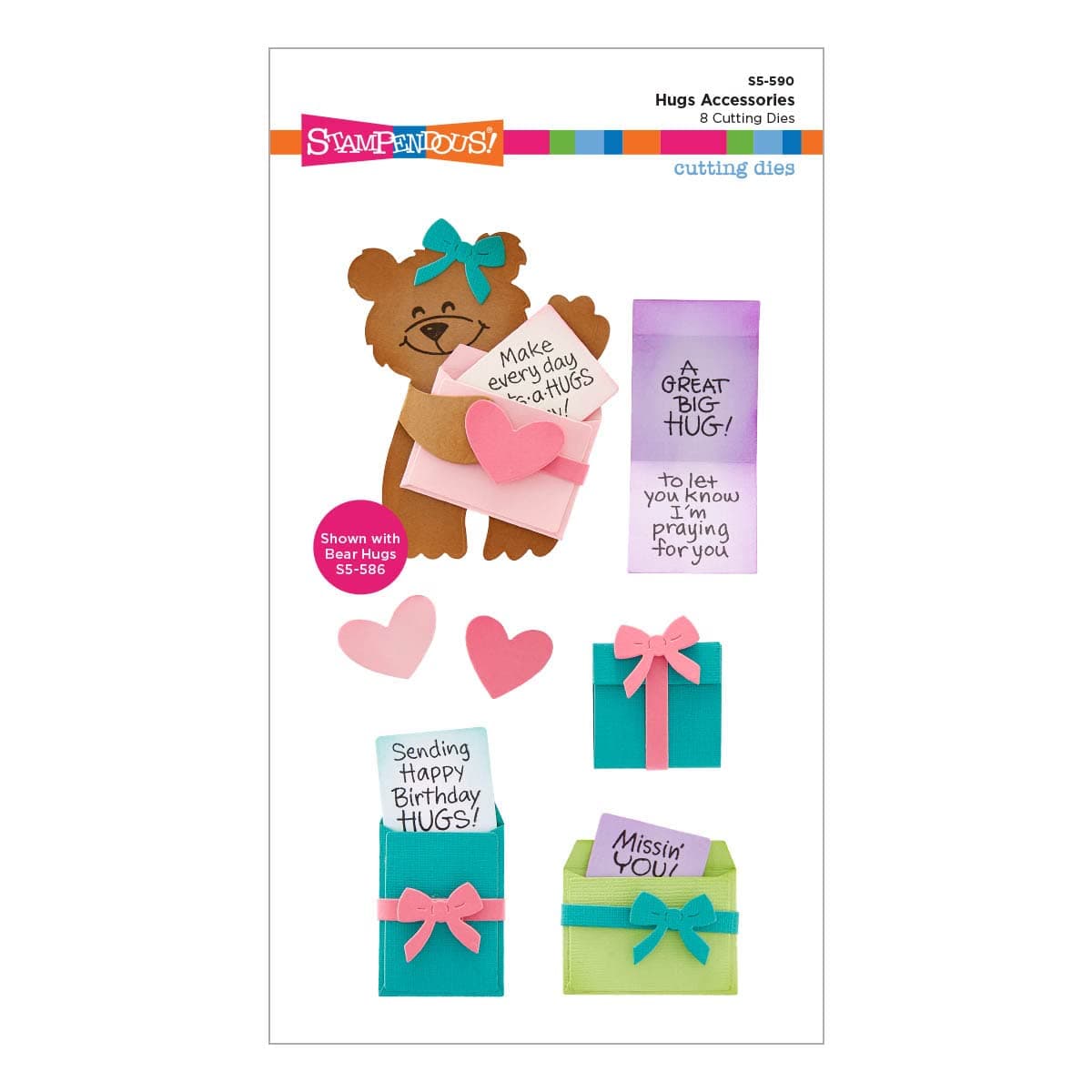 Stampendous Hugs Accessories Etched Dies, Metal