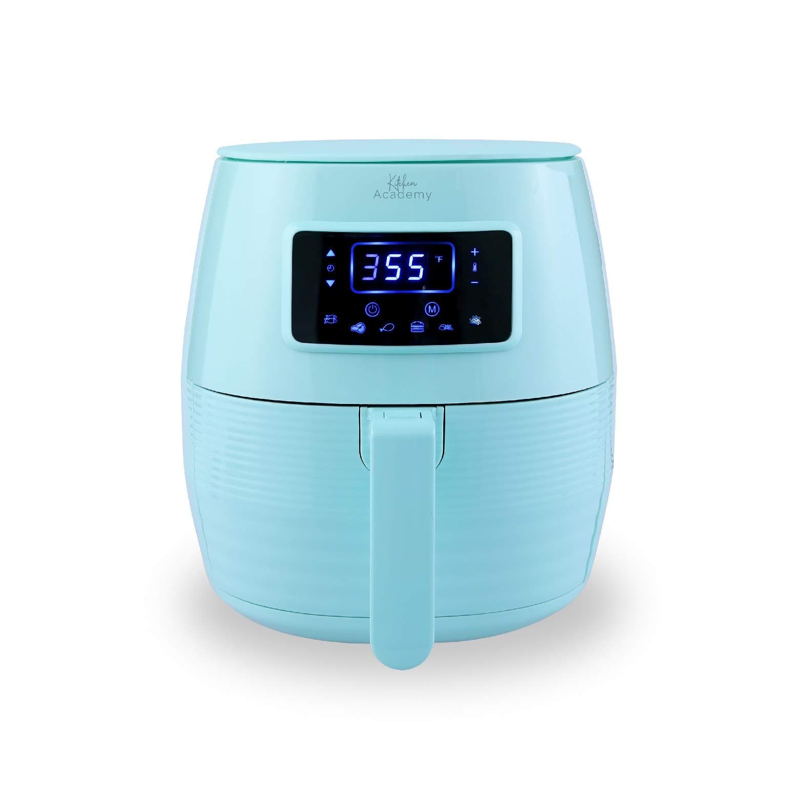 Kitchen Academy Air Fryer (50 Recipes), 5.5 Qt Electric Hot Air Fryers XL Oven Oilless Cooker, 7 Cooking Preset, LED Digital Touchscreen,Nonstick Basket,ETL/FDA Listed,1400W, Aqua