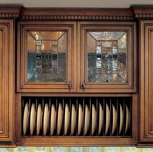 Omega National Plate Display Rack Kit, Unfinished Hickory, cabinet not included