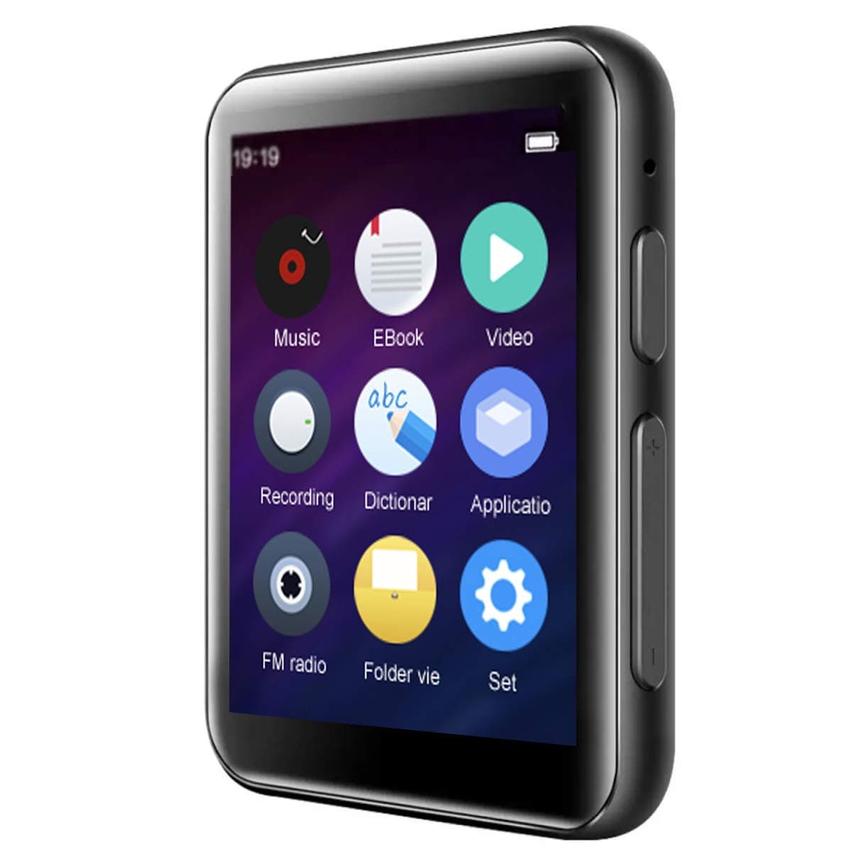 CCHKFEI 16GB MP3 Player Bluetooth with 2.4 inch Full Touch Screen HiFi Lossless Metal Music Player Bluetooth Built-in Speaker Support FM radio/Voice recorder