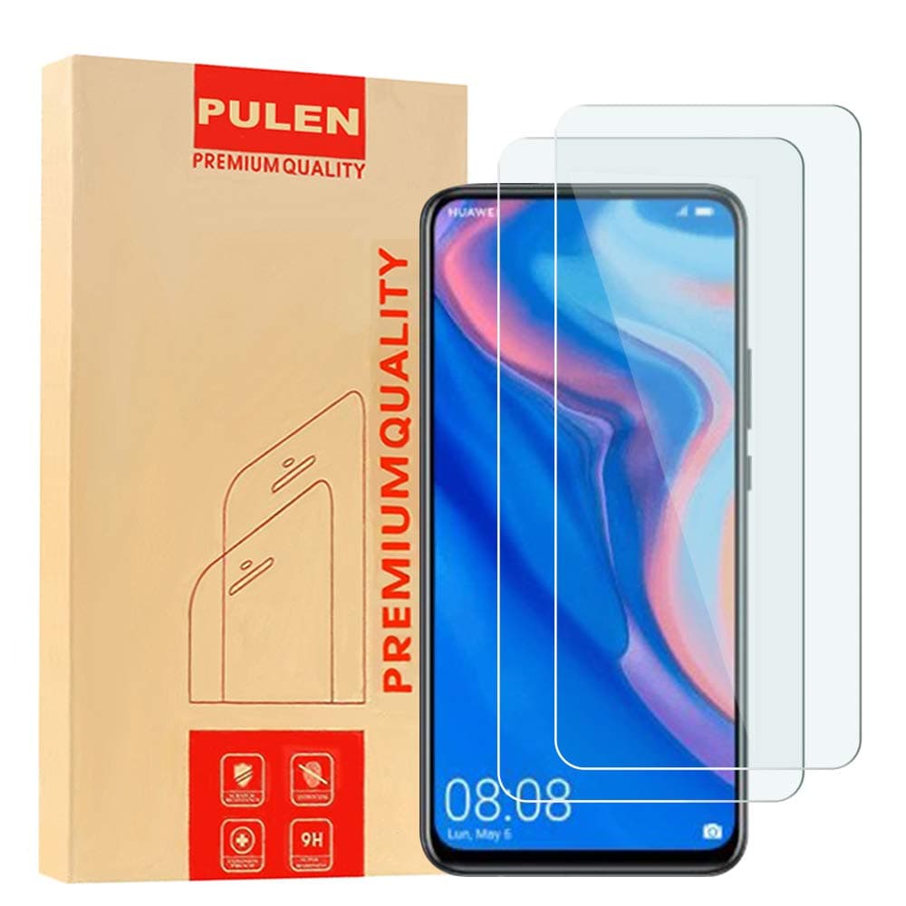 [2 Pack] PULEN for Huawei Y9S and Y9 Prime 2019 Screen Protector,HD Bubble Free Anti-Fingerprints 9H Hardness Tempered Glass for Huawei Y9 Prime 2019
