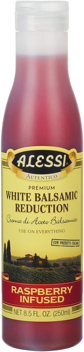 Balsamic Vinegar Reduction, Autentico from Italy, Ideal on Caprese Salad, Fruits, Cheeses, Meats, Marinades, Raspberry Balsamic (Raspberry Balsamic, 8.5 Fl Oz (Pack of 1))