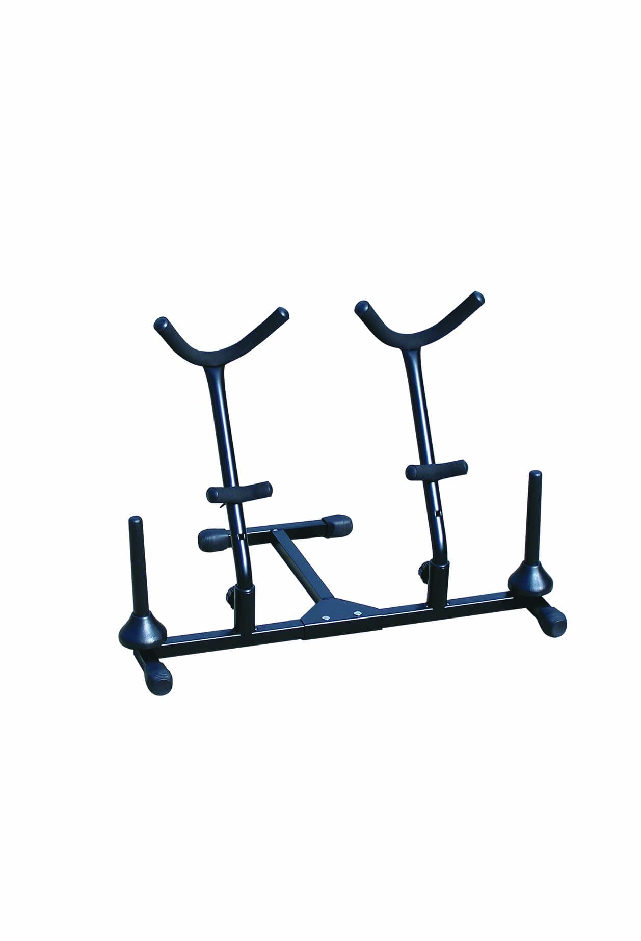 Stage Rocker Powered by Hamilton SR800603 International Style Double Alto/Tenor Stand - Black
