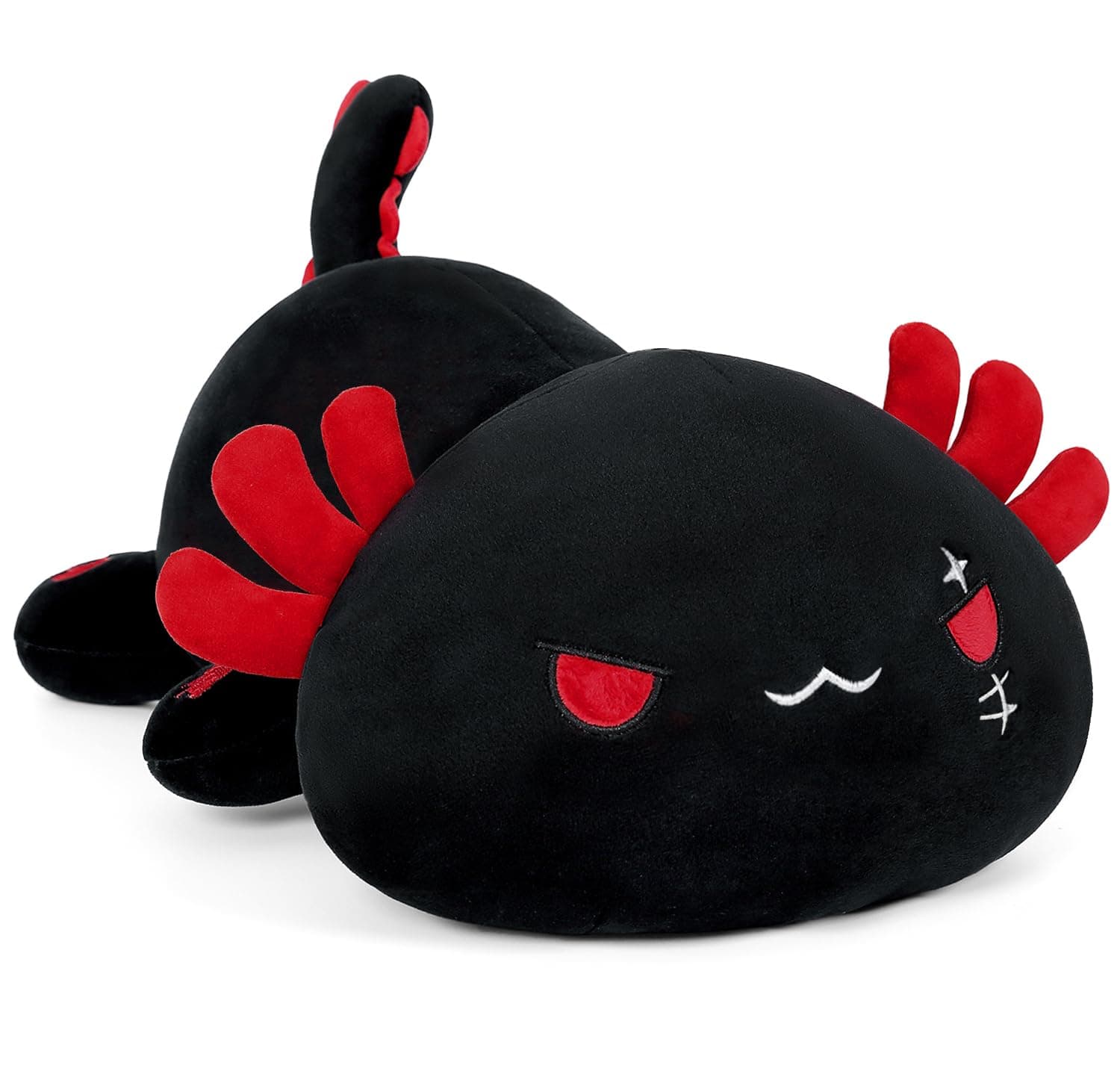 Onsoyours Cute Axolotl Plush, Soft Stuffed Animal Salamander Plush Pillow, Kawaii Plushie Toy for Kids (Black Axolotl A, 13")