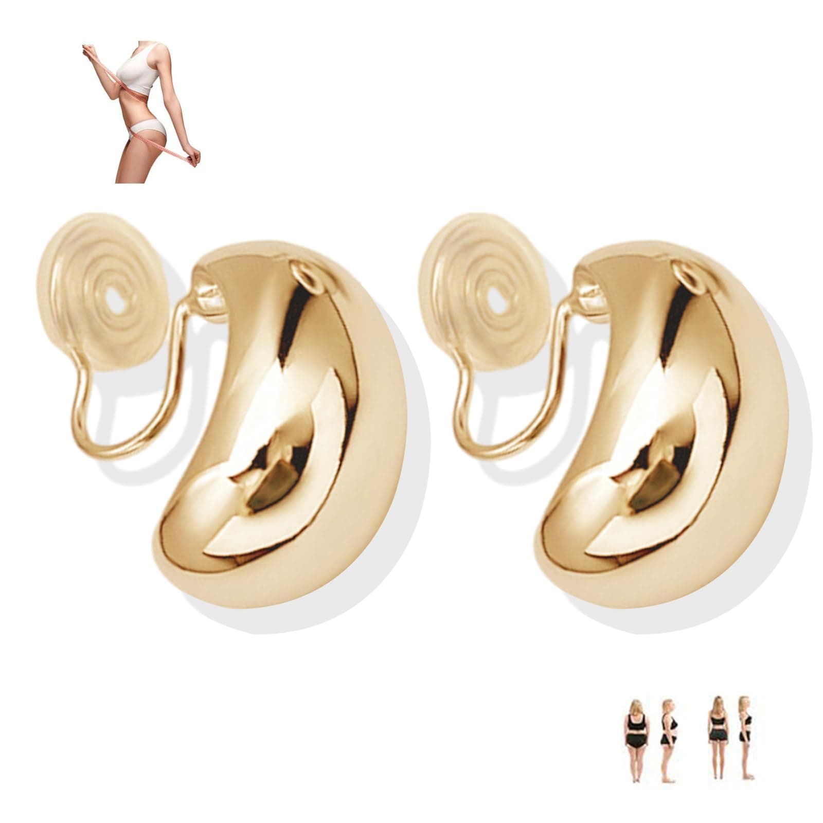 Pressure Earrings for Keloids Lymphatic Drainage Earrings for Women Keliod Compression Clip Earrings Lymph Detox Earrings for Girls Birthday Christmas Gifts