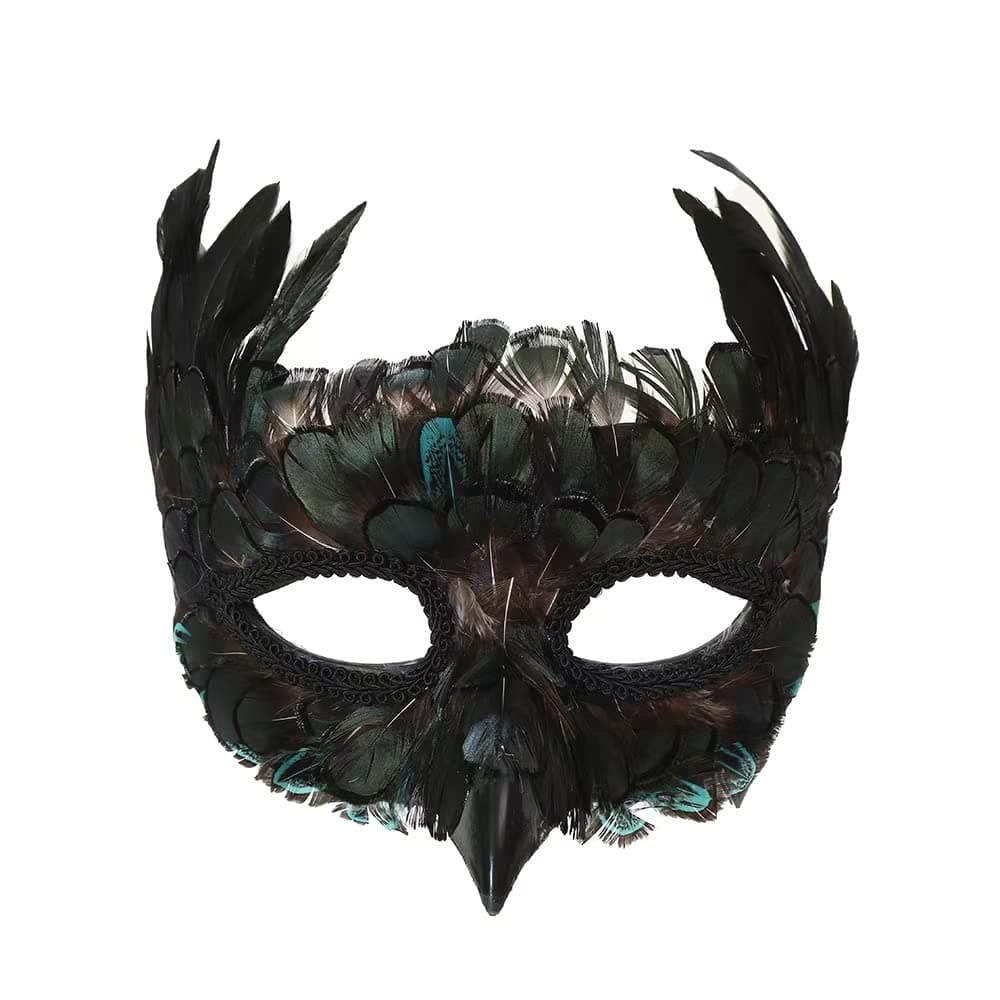CENFPOLA Costume Mask Feather Animal Mask Masquerade Bird Mask Halloween Mardi Gras Cosplay Party Masque (CEG2)