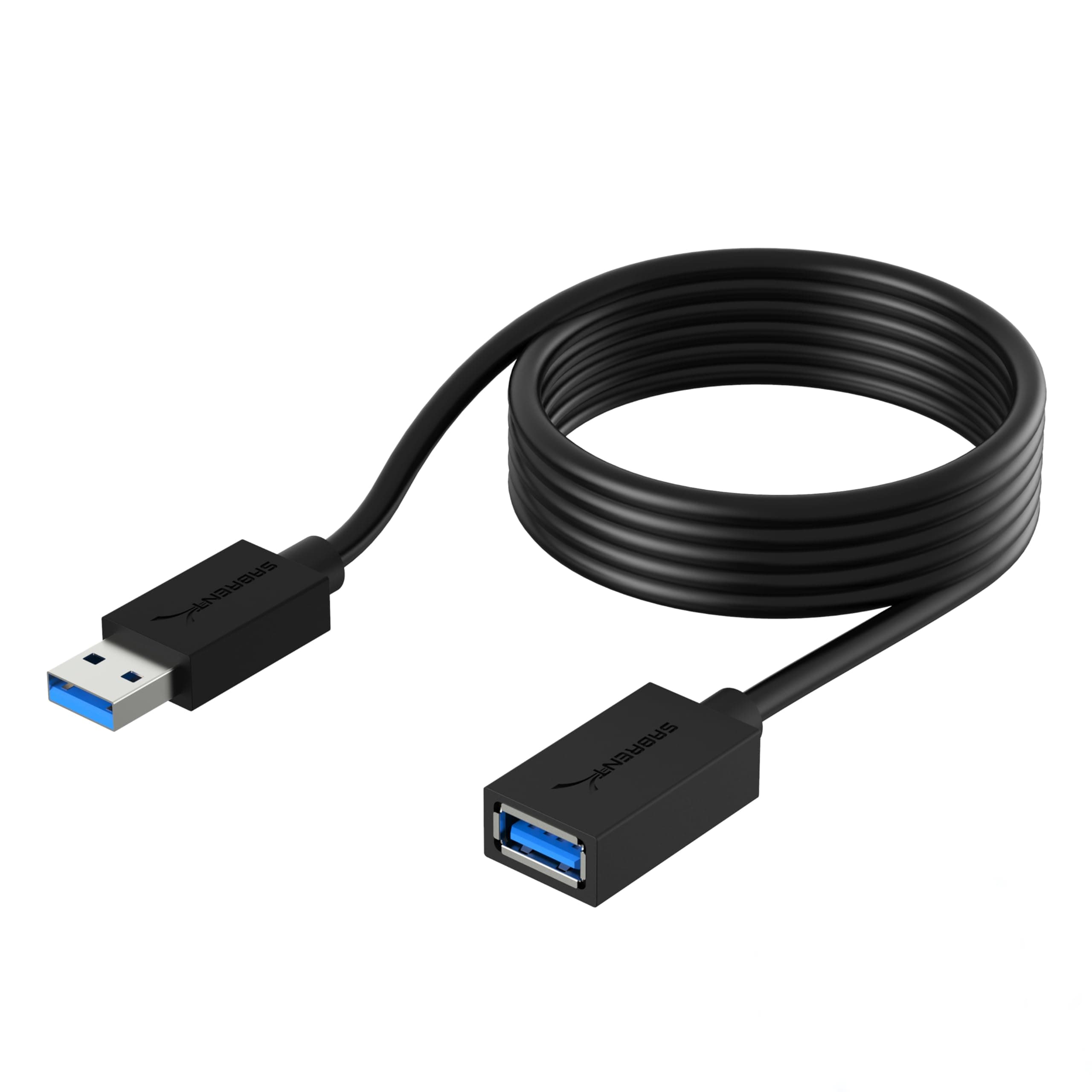Sabrent 22AWG USB 3.0 Extension Cable - A-Male to A-Female [Black] 6 Feet (CB-3060)