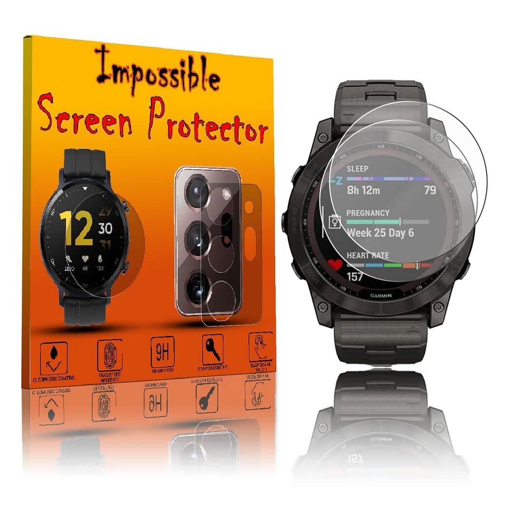 FCS Smart Watch Screen Protector for Garmin Fenix 7X Sapphire Solar| 9H Anti Shock Flexible Watch Screen Protector Guard (Pack of 3)