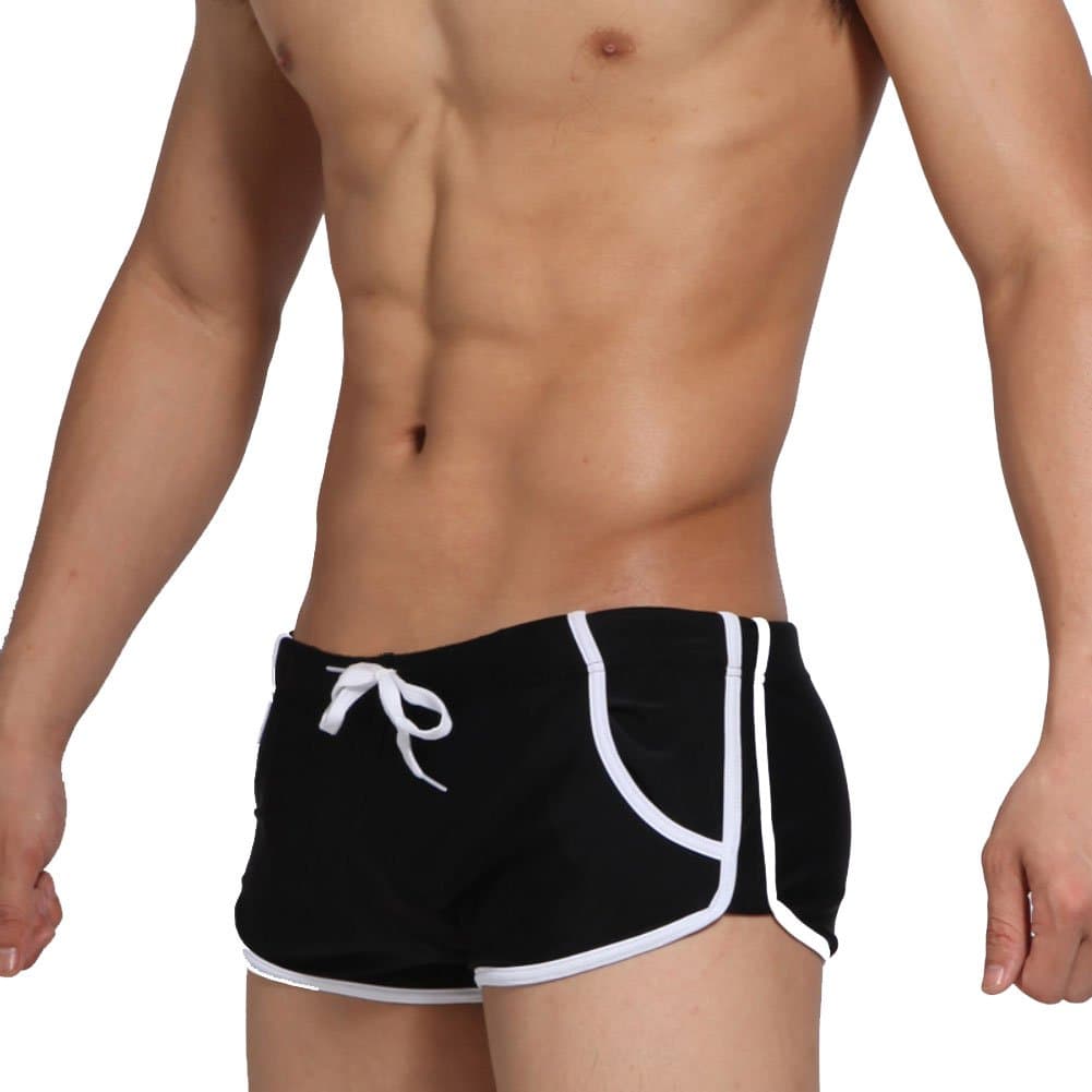Fuming Men's Sexy Sport Shorts Swim Trunks XX-Large Black