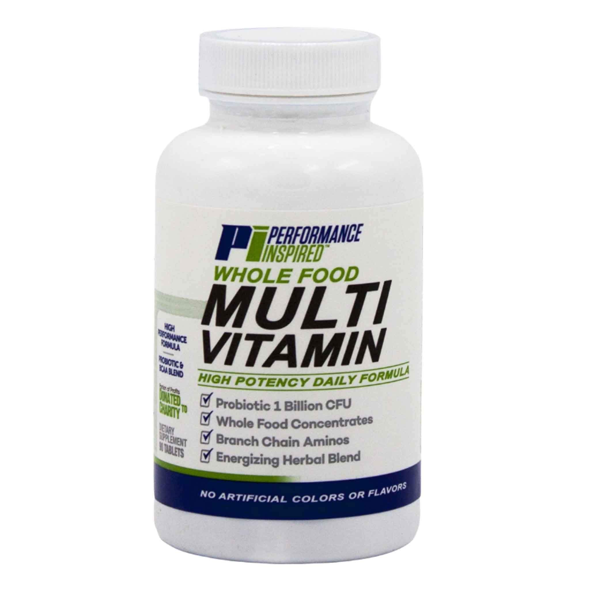 Nutrition Whole Food Multi Vitamin – 1 Billion CFU Probiotics – BCAAs – Energizing Herbal Complex - 90 Count