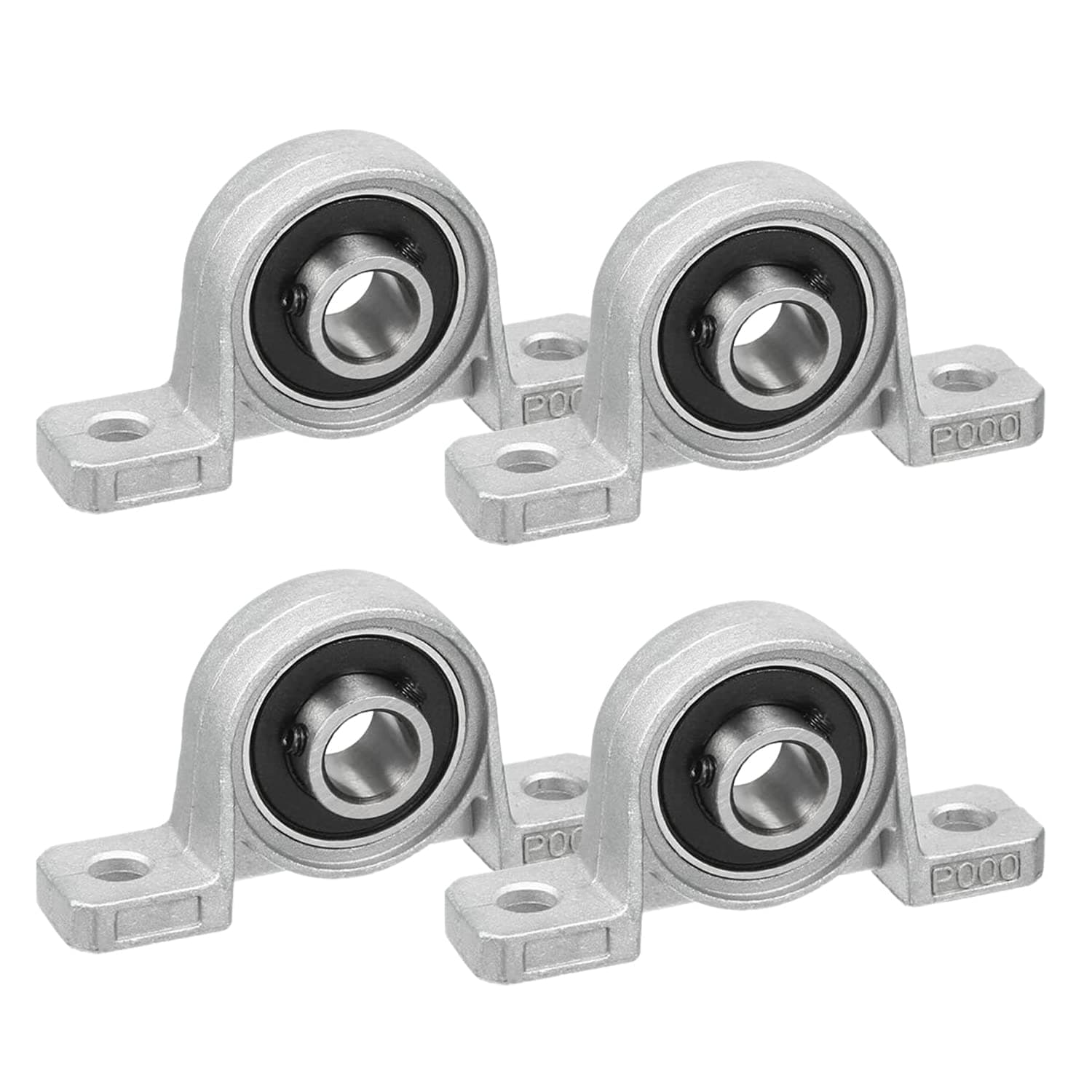 4Pcs 10mm Pillow Block Bearing 0.39" Bore Diameter Mounted Pillow Block KP000 Bearing Block