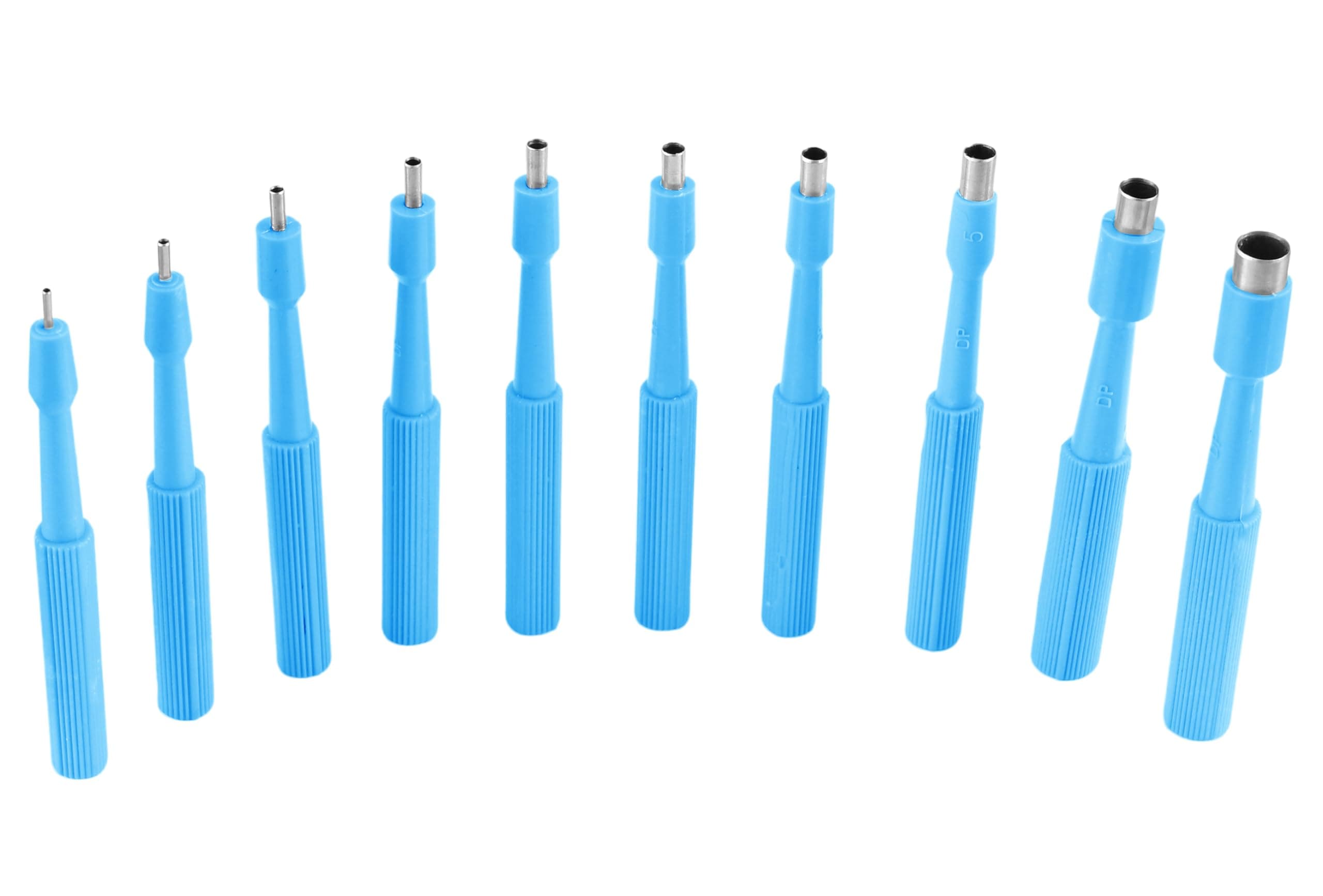 使い捨て生検パンチ - 10個セット - 滅菌生検 皮膚パンチ ピアス用 保護ハンドル付き (1.5mm)