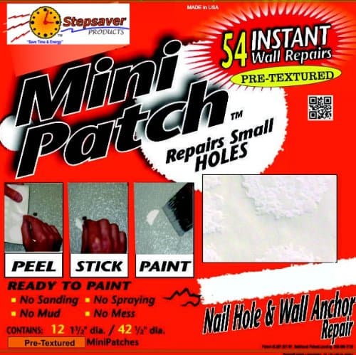 Stepsaver Products Mini Patch Textured wall repair kit. Peel, Stick and Paint