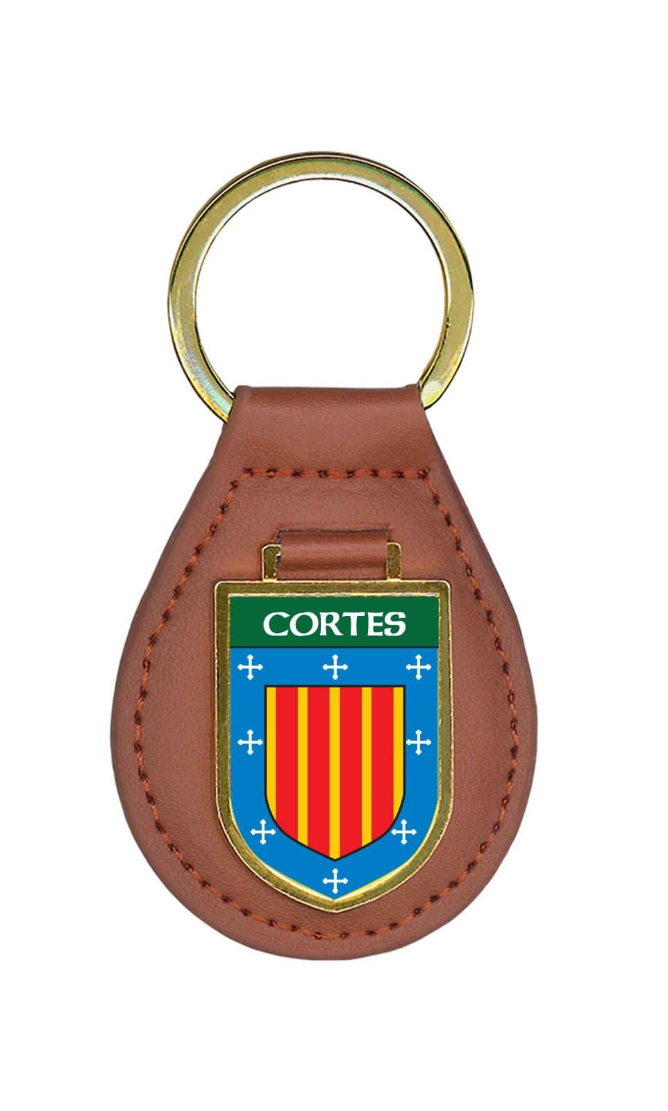 Cortes Family Crest Coat of Arms Key Chains