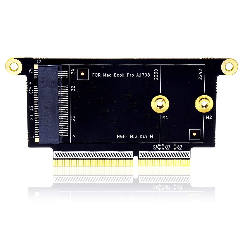 HUYUN M2 NVMe SSD NGFF Key M to A1708 SSD Slot Adapter as 656-0076B for MacBook Pro A1708 2017 2016 (M.2 NVMe to A1708 SSD Adapter)