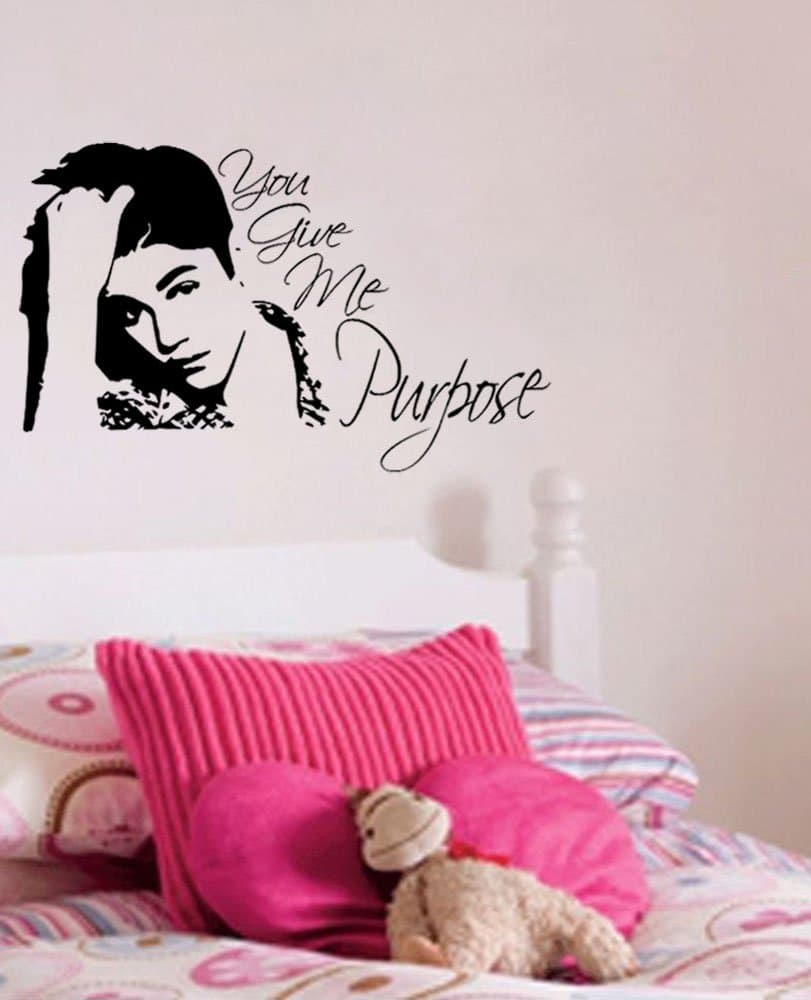 Justin Bieber Inspired You Give Me Purpose Vinyl Decal (12"H x 19"W)