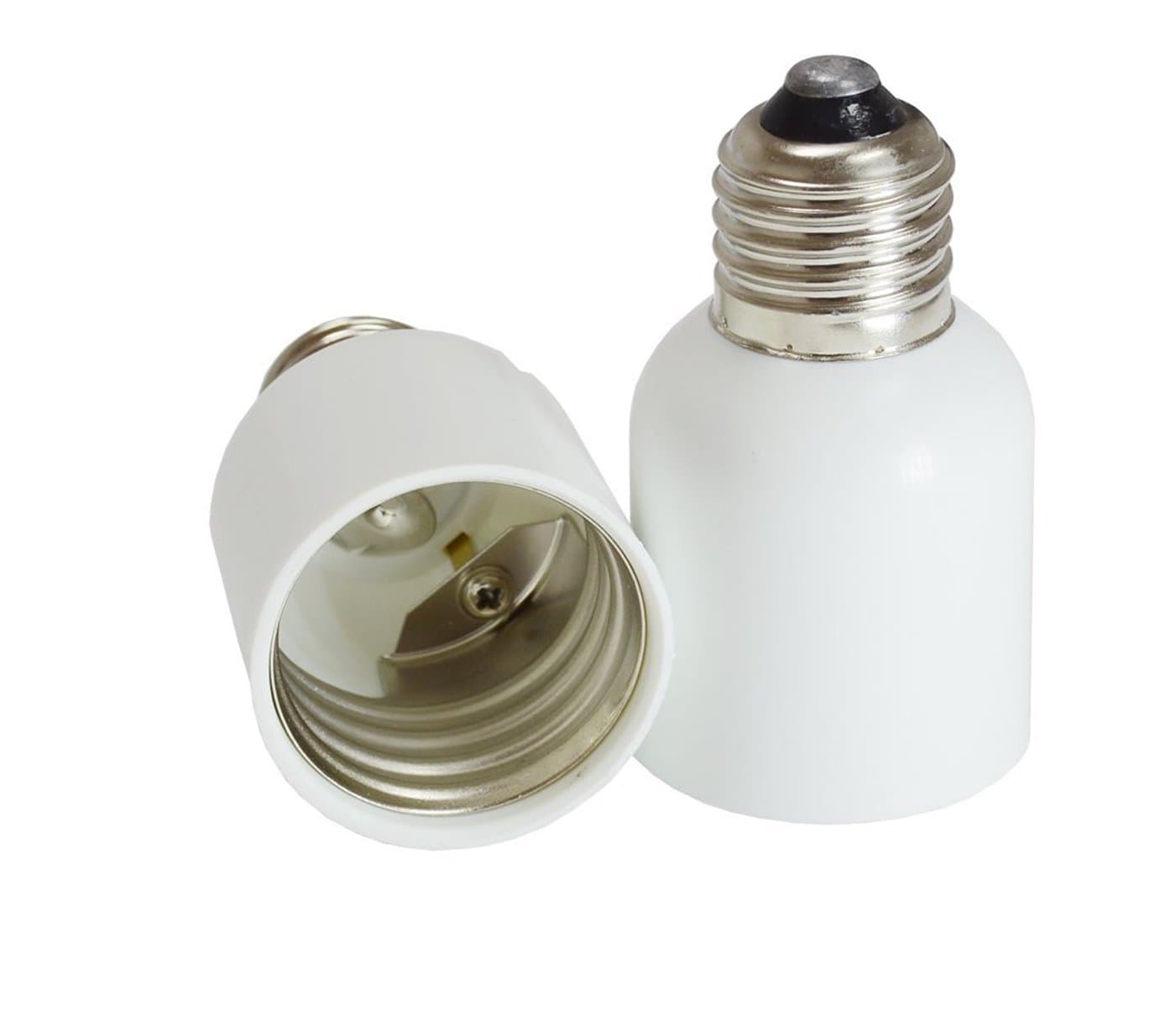2-Pack Socket Adapter E26 Medium Base to E39 Mogul Base Screw Base Light Bulb Socket Converter, 300W Max.