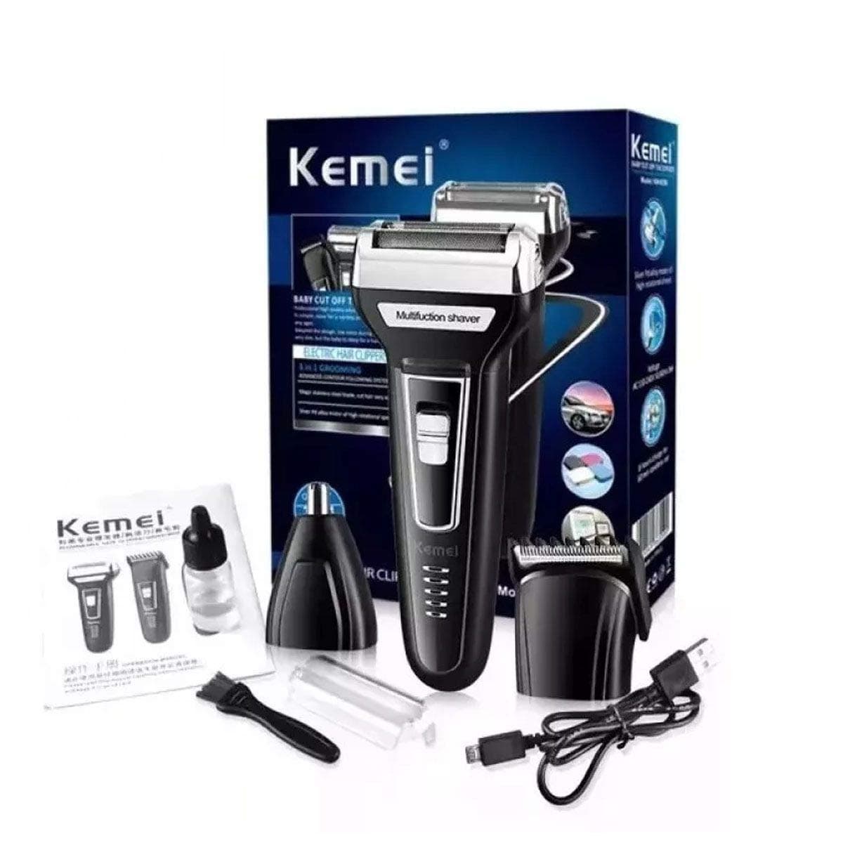 Kemei Km-6558 Dry Multi USage For Men, Black